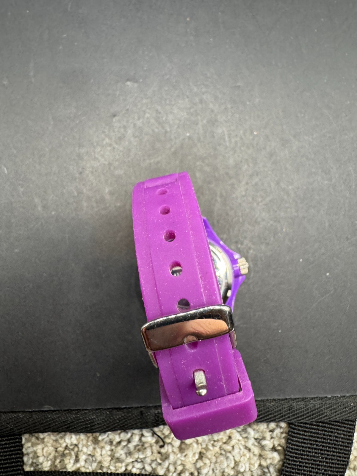 Ice Watch Ice Shadow Imperial Purple Rubber Band Plastic Case 5 ATM Date Watch