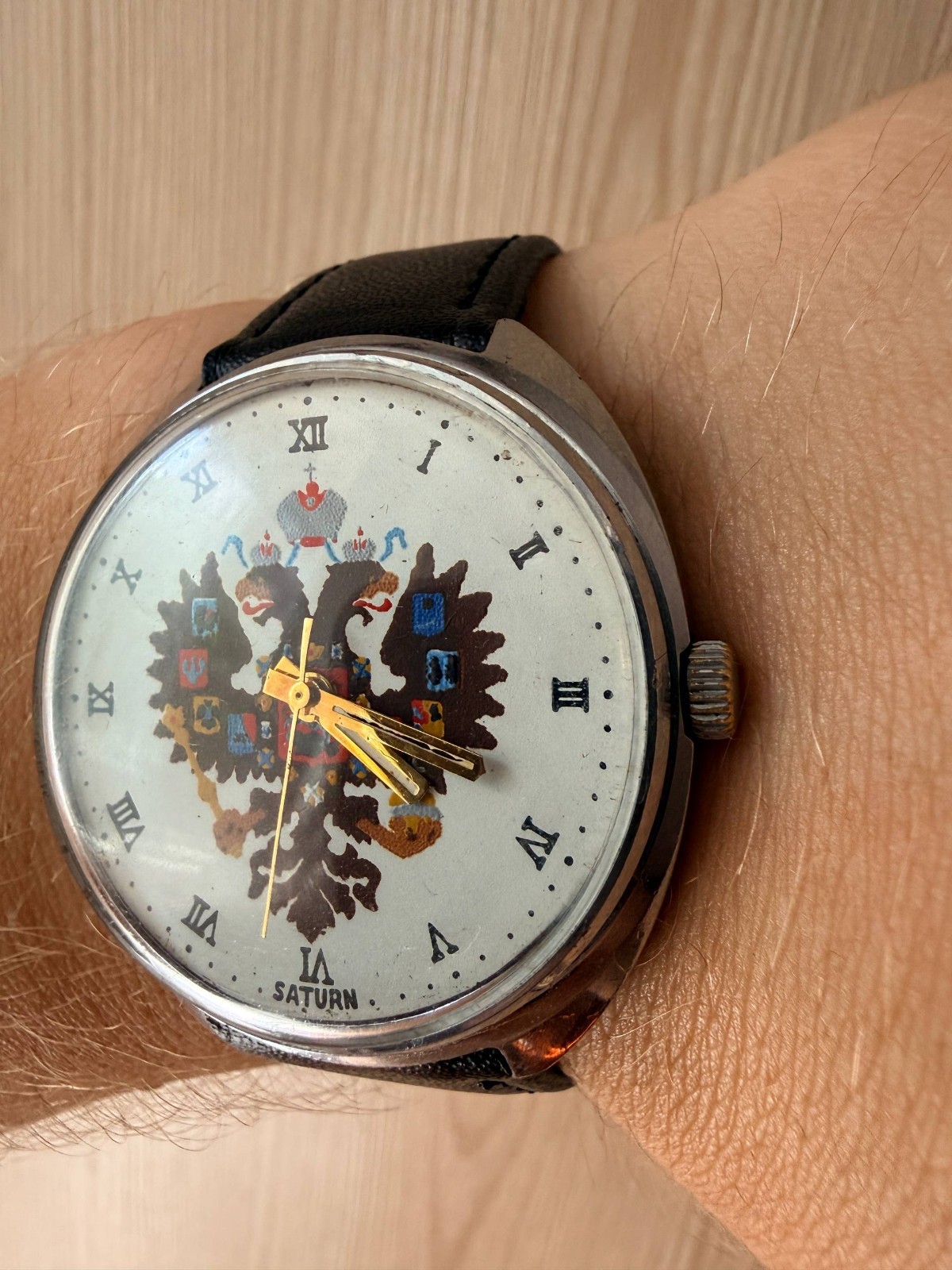 RARE/SERVICDE Vintage USSR Saturn Imperial Eagle Raketa 2609 19 Mechanical Watch