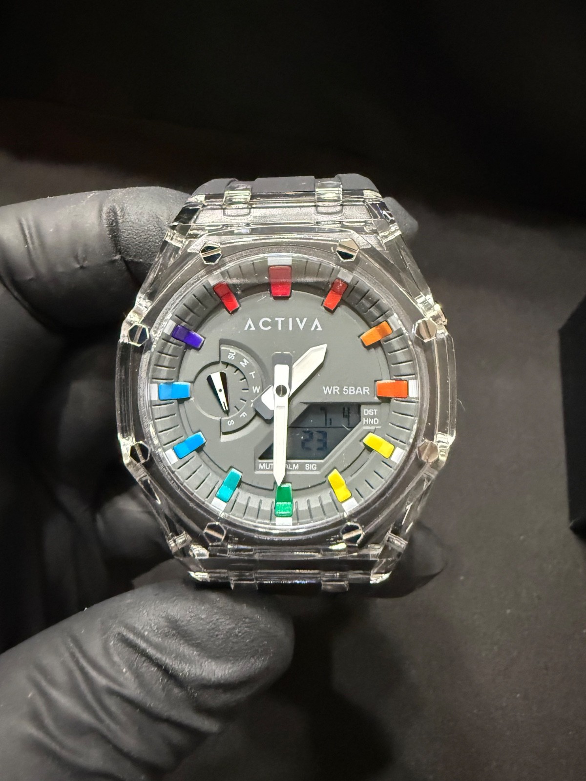 Activa Kaleido x Invicta Men’s 44.2mm Analog/Digital Watch Black ACW2100-005