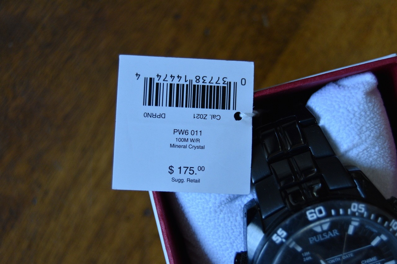 Pulsar JET BLACK NOS Analog Digital watch with backlight. Alarm. Stopwatch.