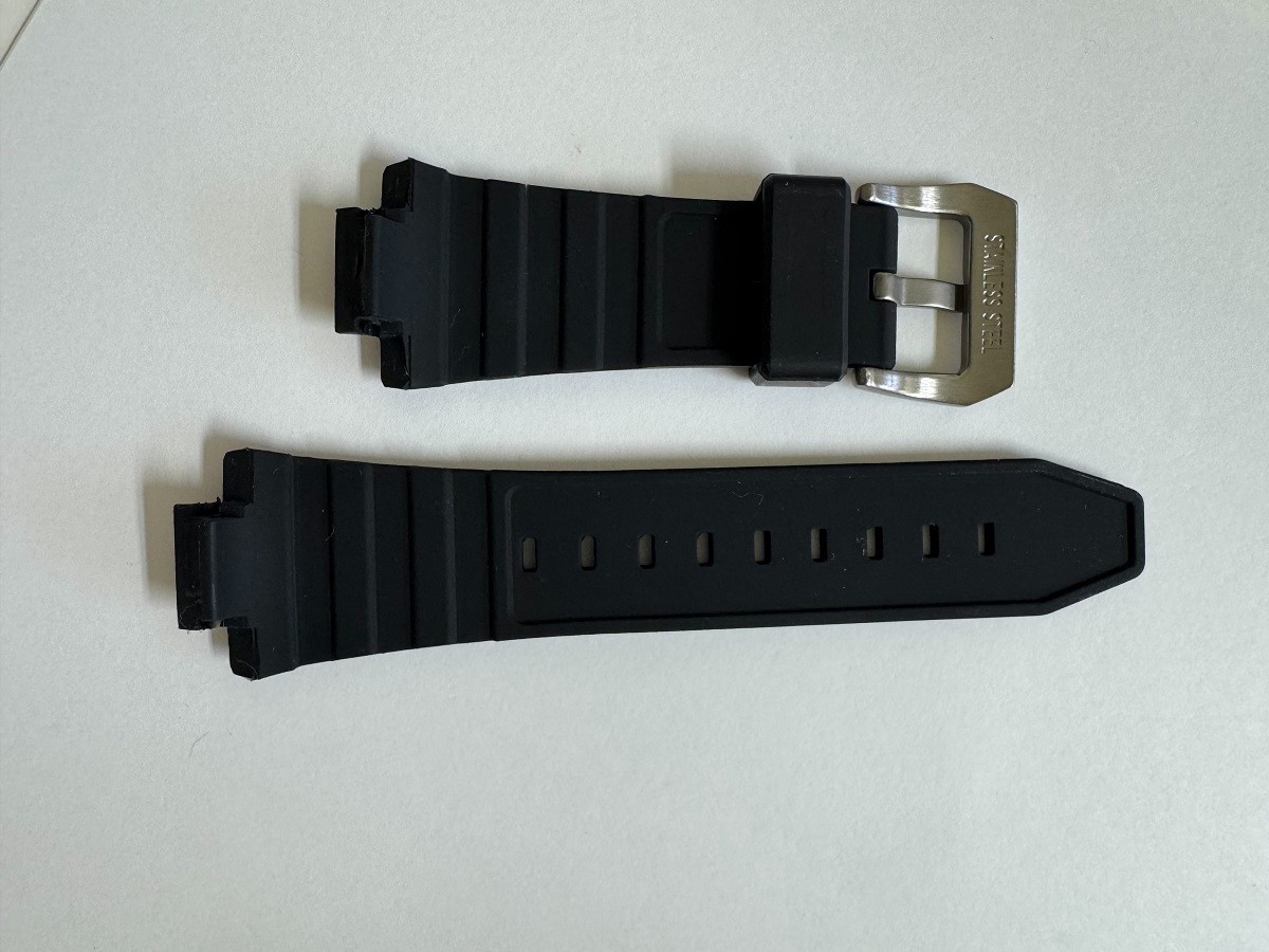 NOS Man’s Swiss Legend Expedition Silicone/Rubber Black watch band strap