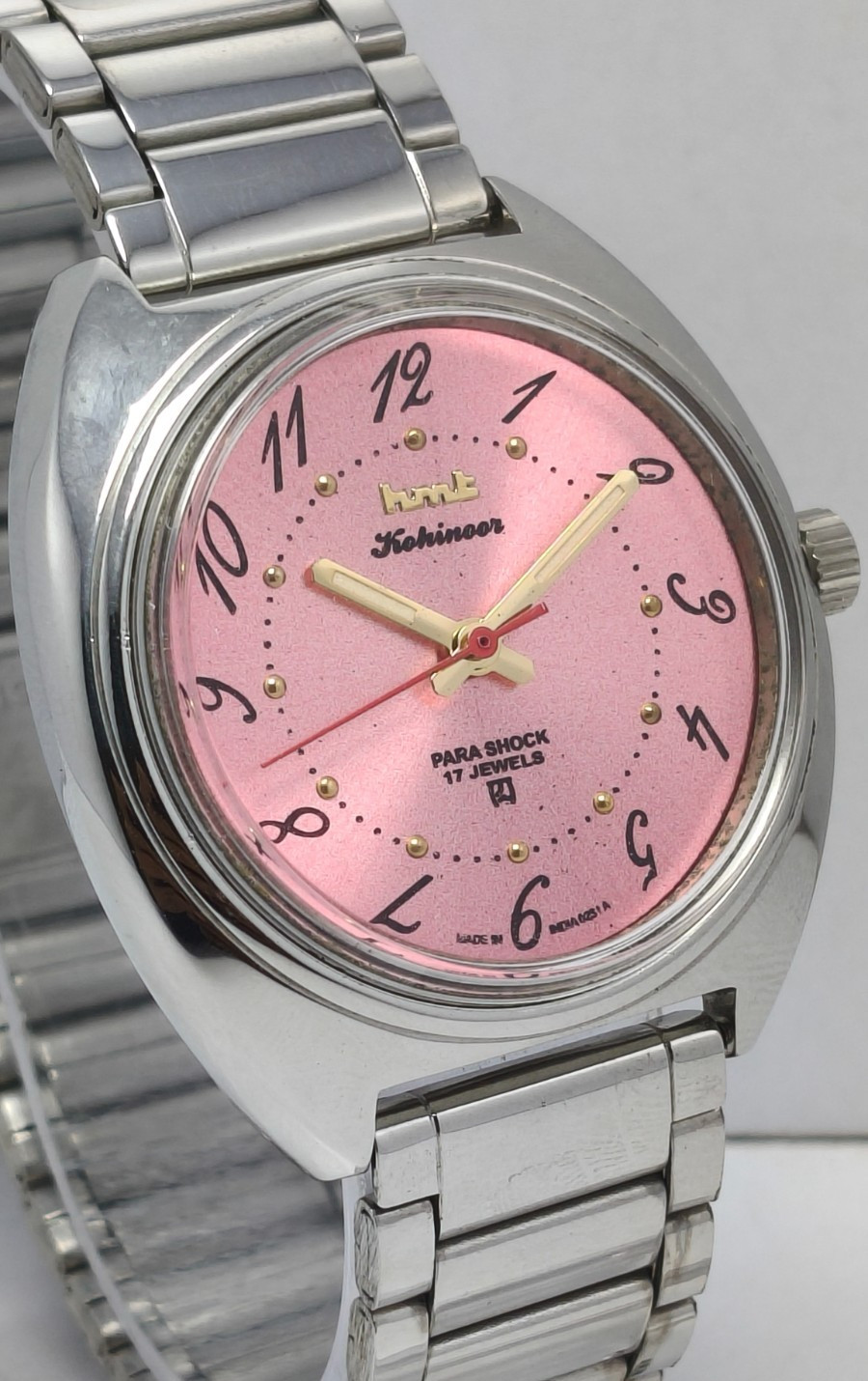 HMT Kohinoor 17 Jewels Hand Winding Wrist Watch For Men’s In Working Condition