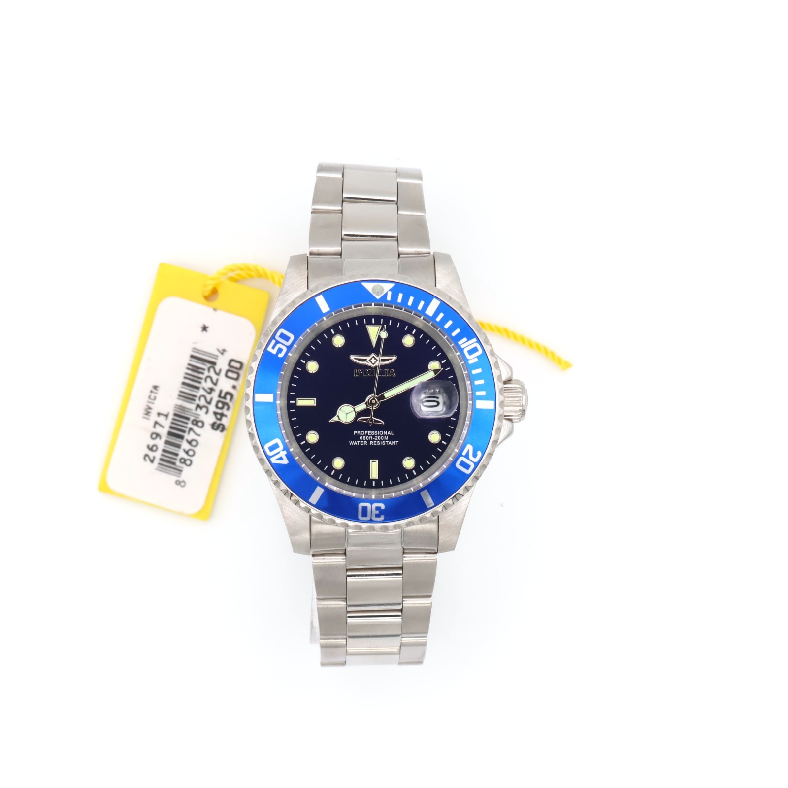 Invicta Men’s Pro Diver Quartz 3 Hand Blue Dial Watch 26971