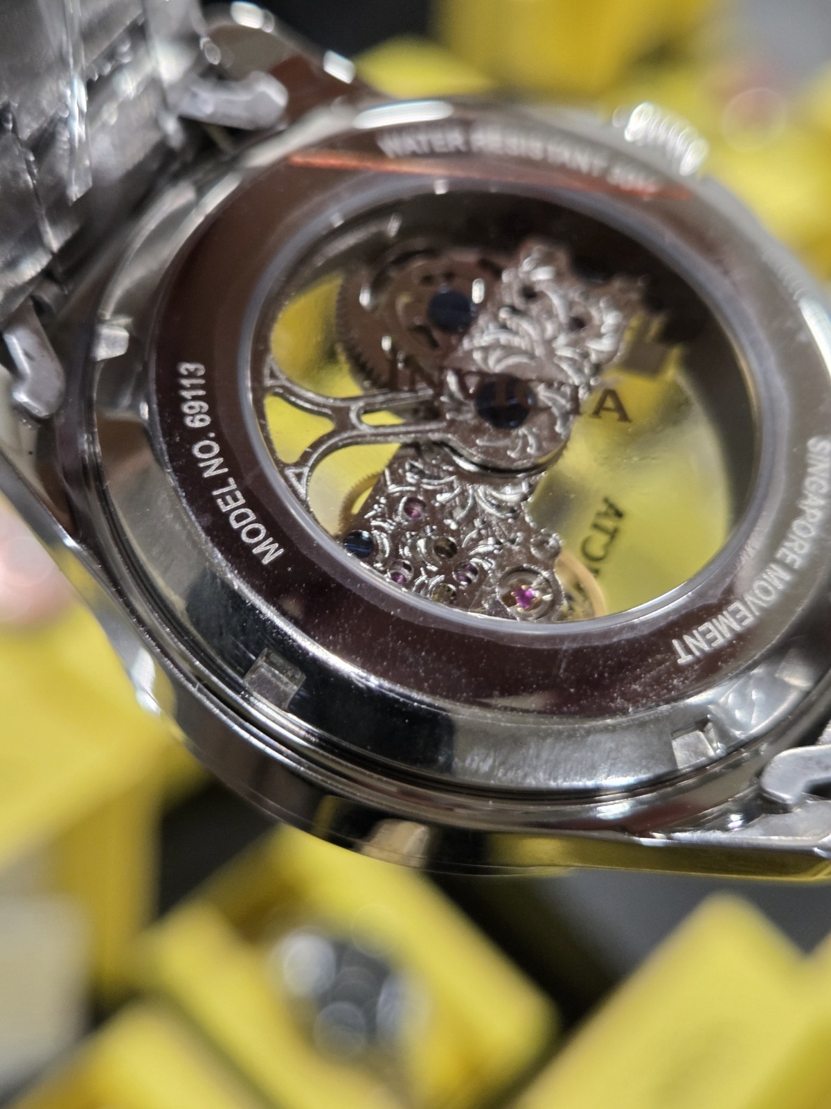 Invicta 69113 Objet D Art Idyll Automatic Skeleton Dial 43mm Silver