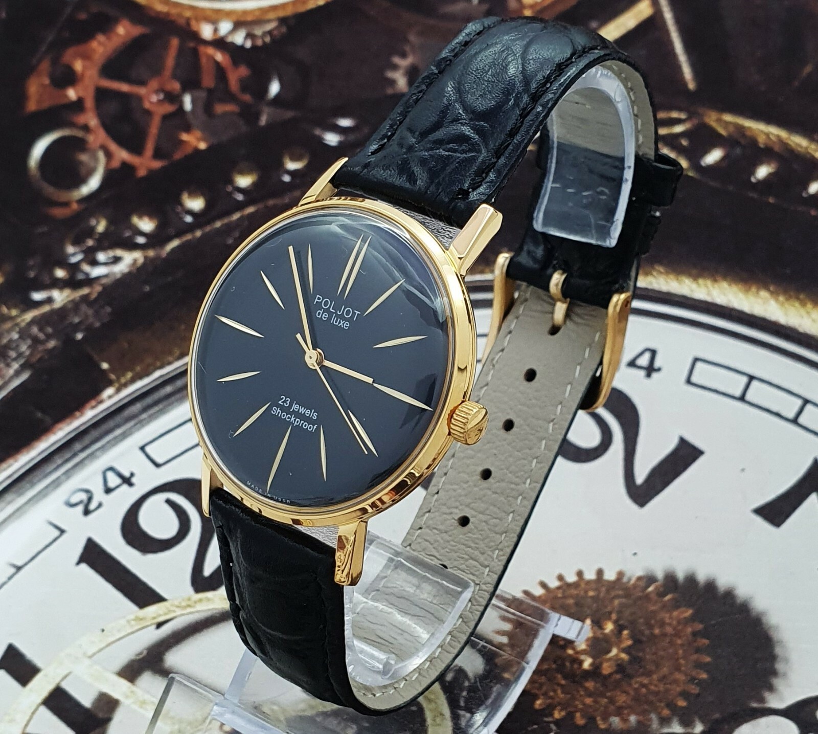 Poljot De Luxe ULTRA SLIM 2209 Dress Men’s Mechanical Watch Vintage Style USSR