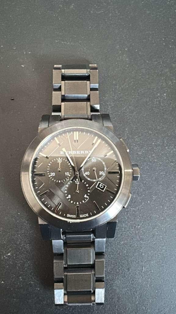 BURBERRY The City BU9354 Dark Gray Men’s Watch 42mm,USED, MINOR SCRATCHING