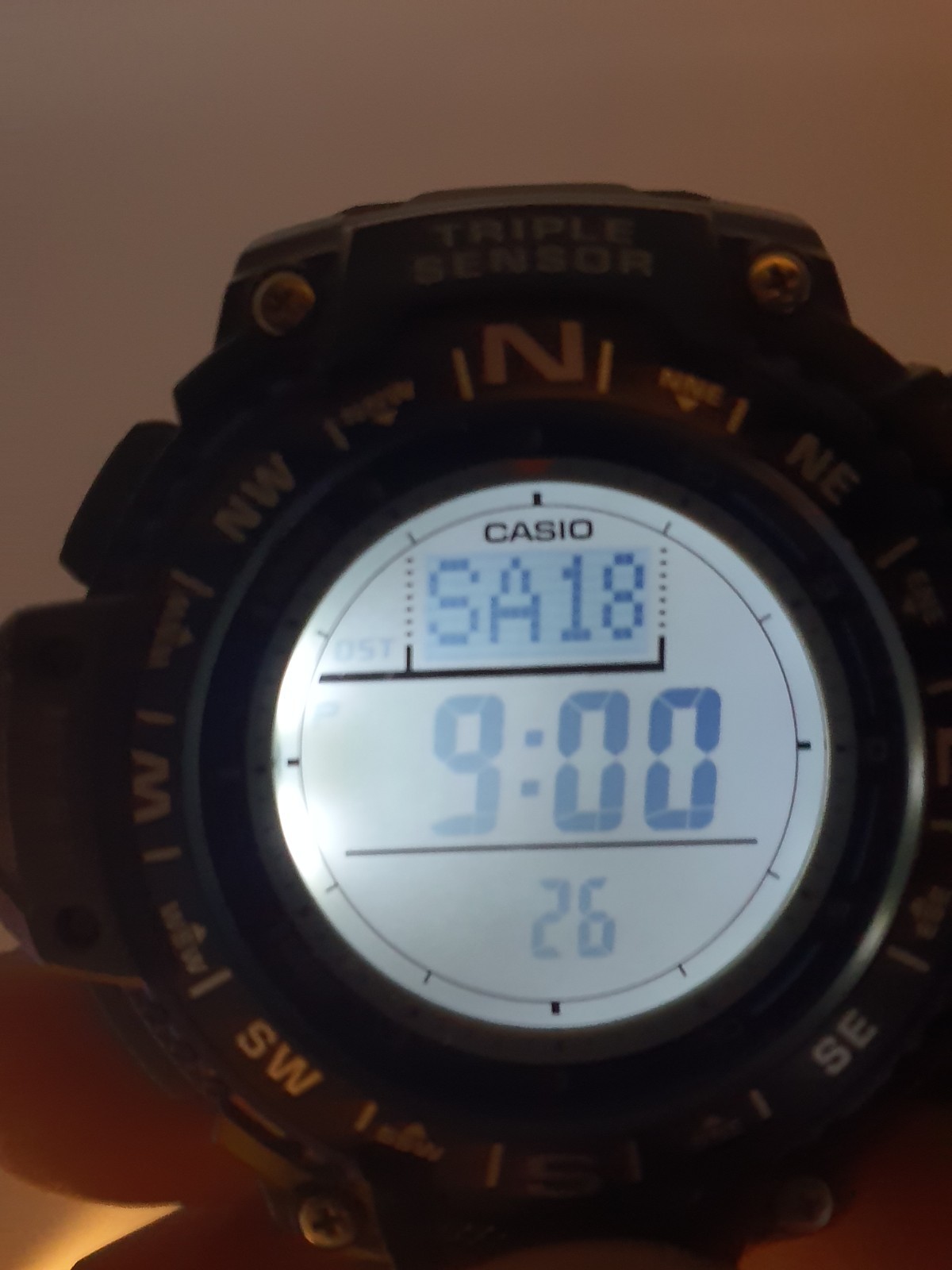 casio SGW 1000 Super Illuminator Tripple Sensor Compass/Barometer/Altimeter