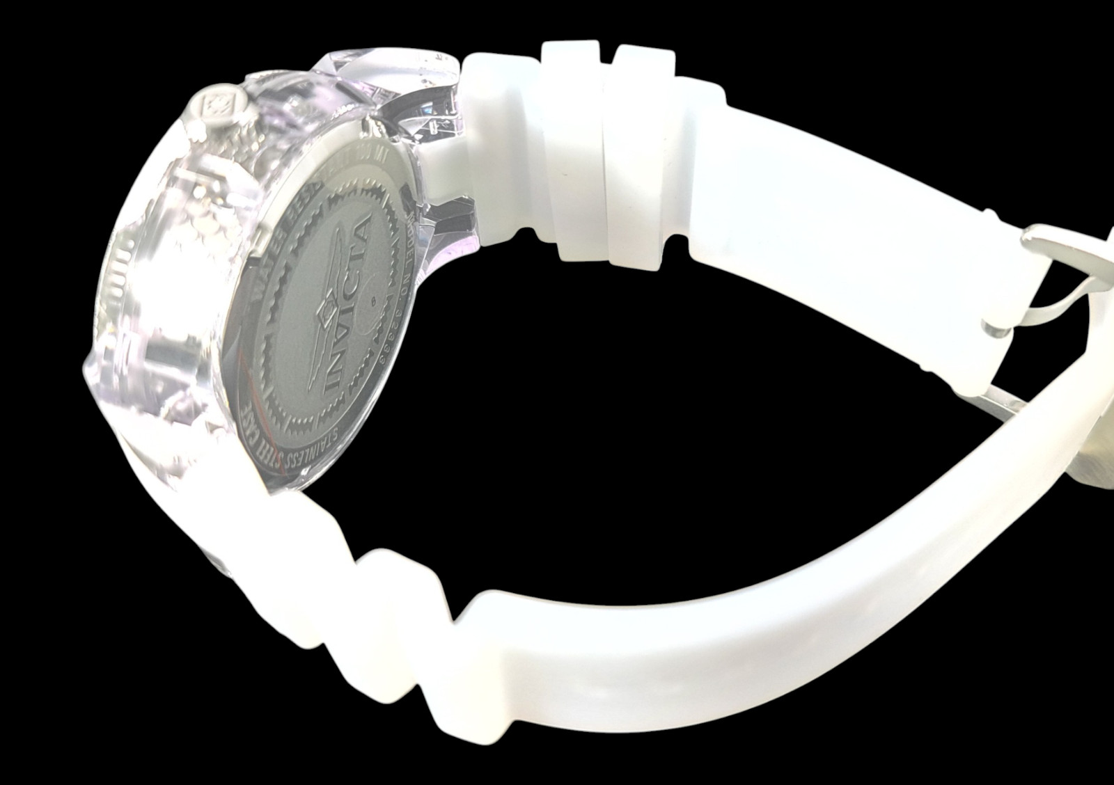Invicta Pro Diver Men’s Watch Quartz 51.5mm, White, Transparent 32333