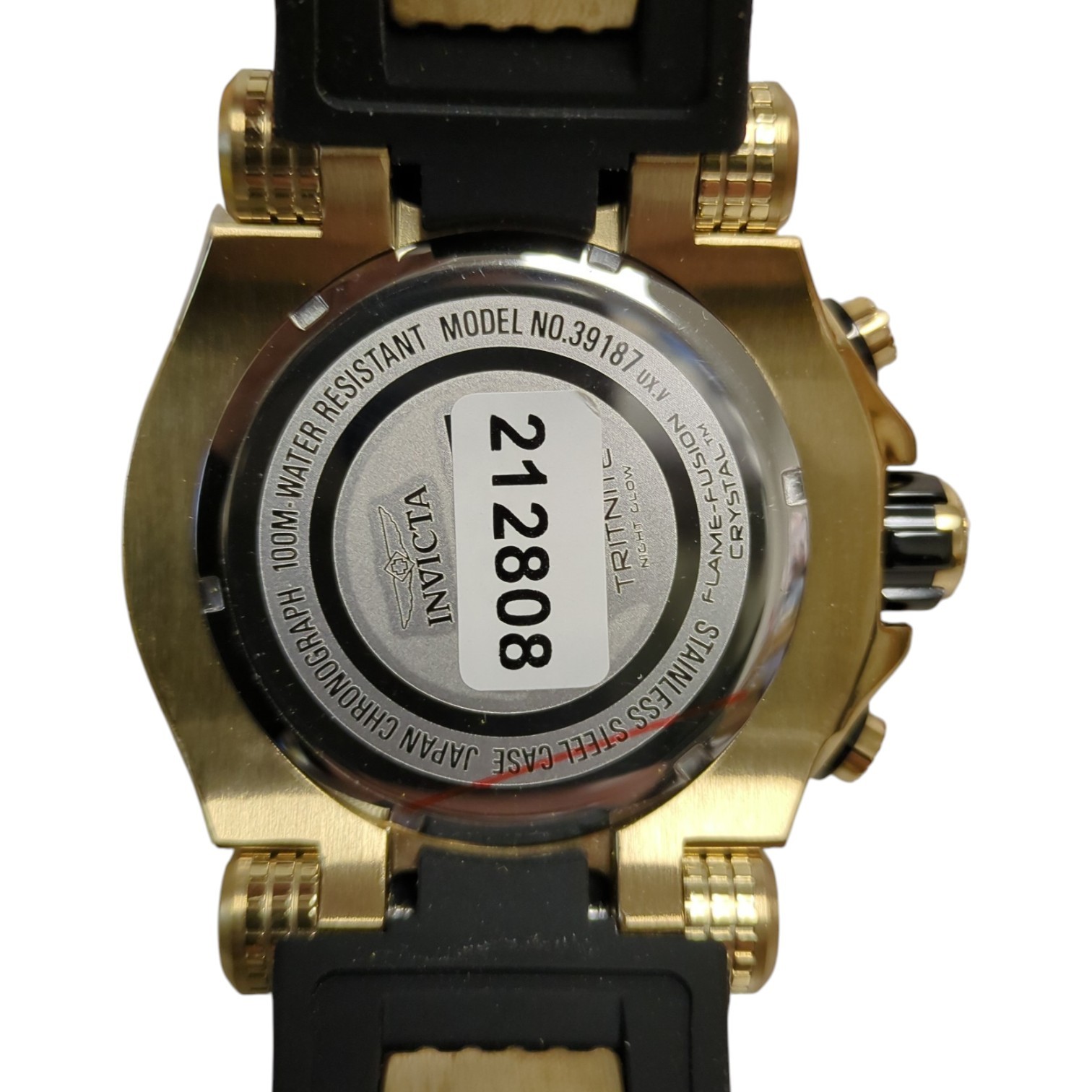 Invicta Men’s Bolt Quartz 52mm Gold Tone Stainless Steel, Blue Dial, 39187