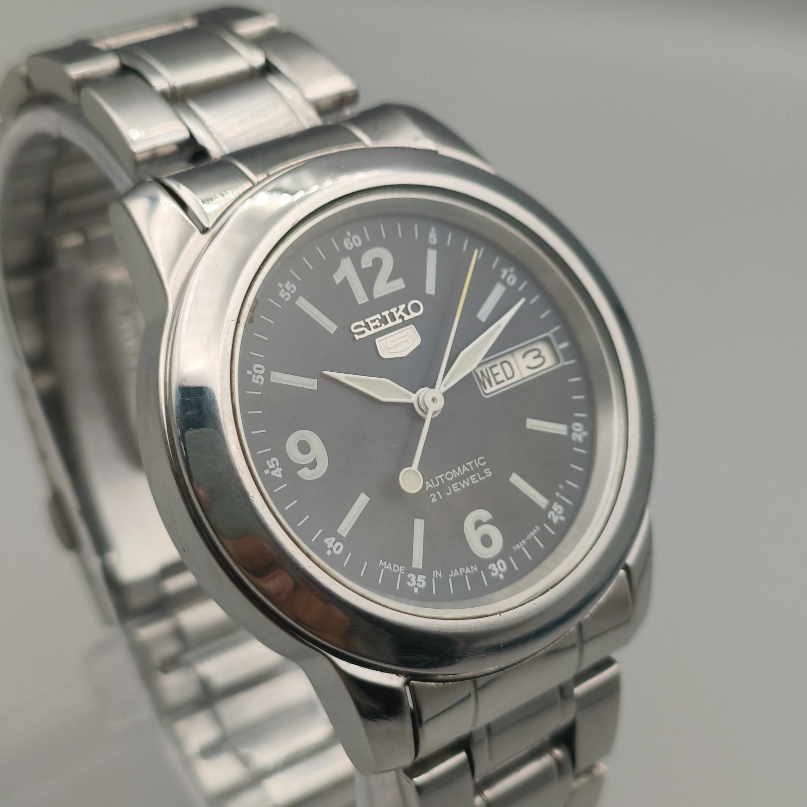 Vintage Seiko 5 7S26 Automatic 21 Jewels Blue Men’s Watch Japan