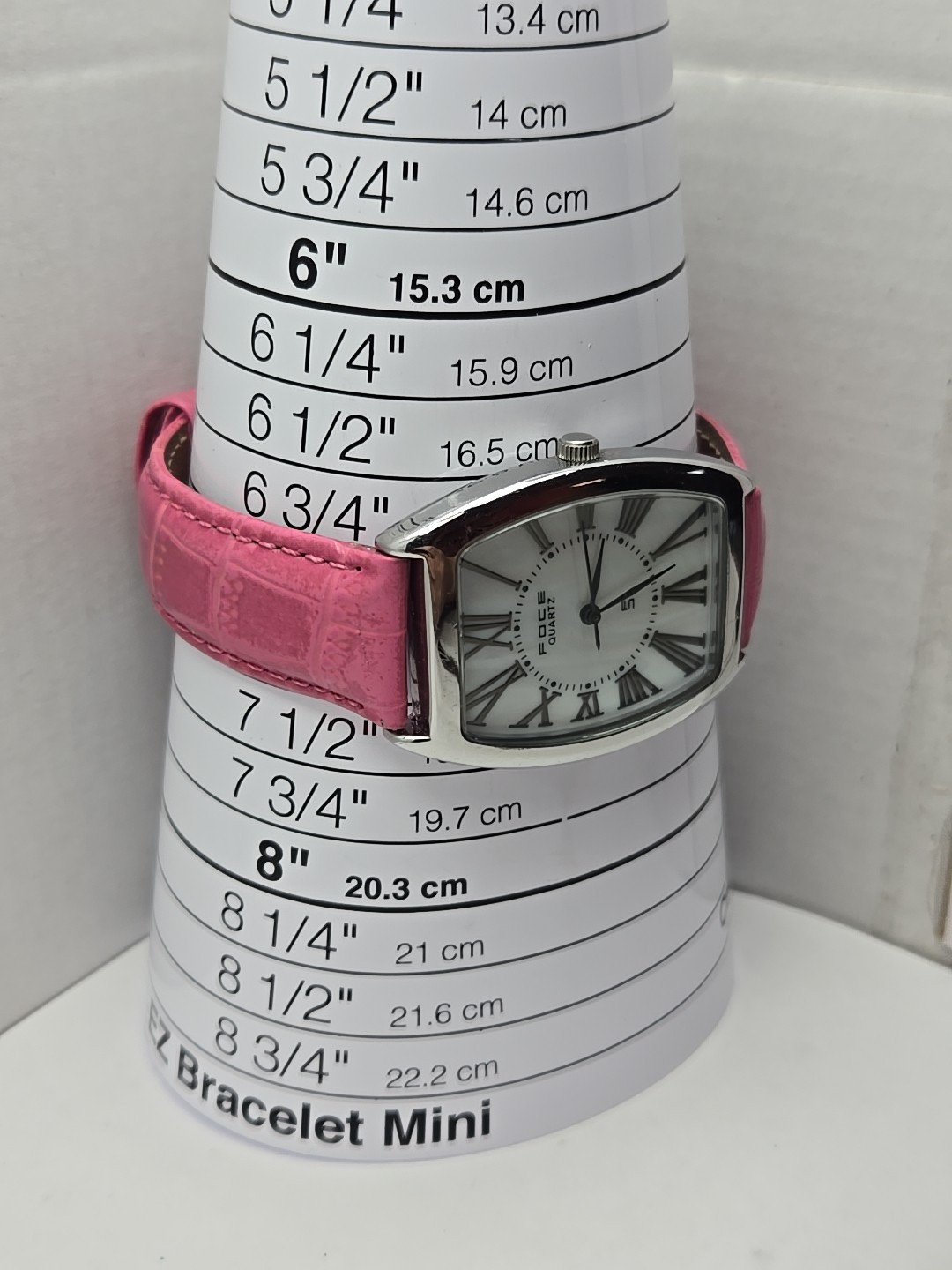 Womens Vintage Foce India Watch Silver Tone Mother Of Pearl Watch New Battery
