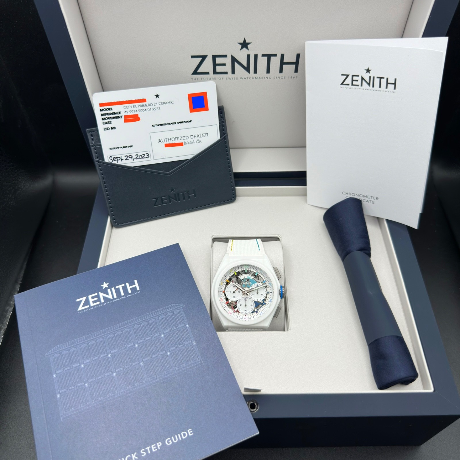 Zenith Defy 21 Chroma II White Ceramic 44mm 49.9014.9004/01.R953 Complete Set