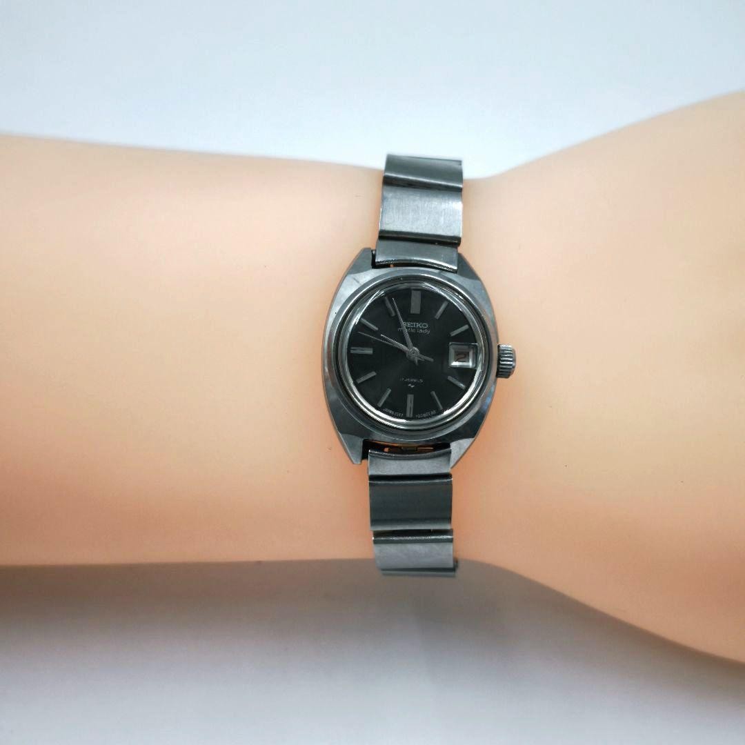 [Working ] Seiko Automatic Watch, Matic Lady, Original Strap, Black, From Japan