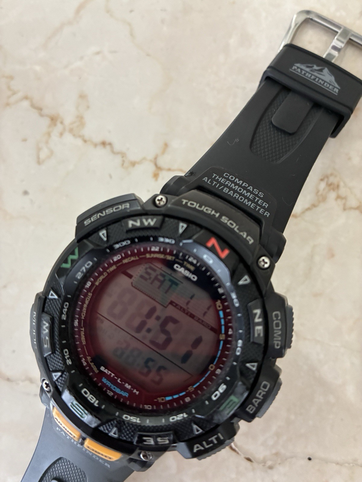 Casio Pathfinder 3246 PAG-240 Mens Watch 48mm Tough Solar Altimeter Compass