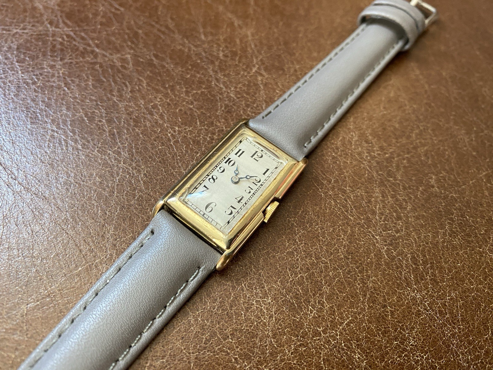 Stunning Concord Tank 14 karat Gold Filled, Manual Wind Silver Dial Ref 7005A