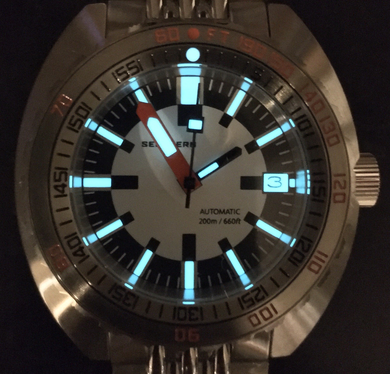 SEESTERN BLACK CHECKER DIAL TURTLE DIVER 43MM SEIKO NH35 SAPPHIRE STEEL BEZEL
