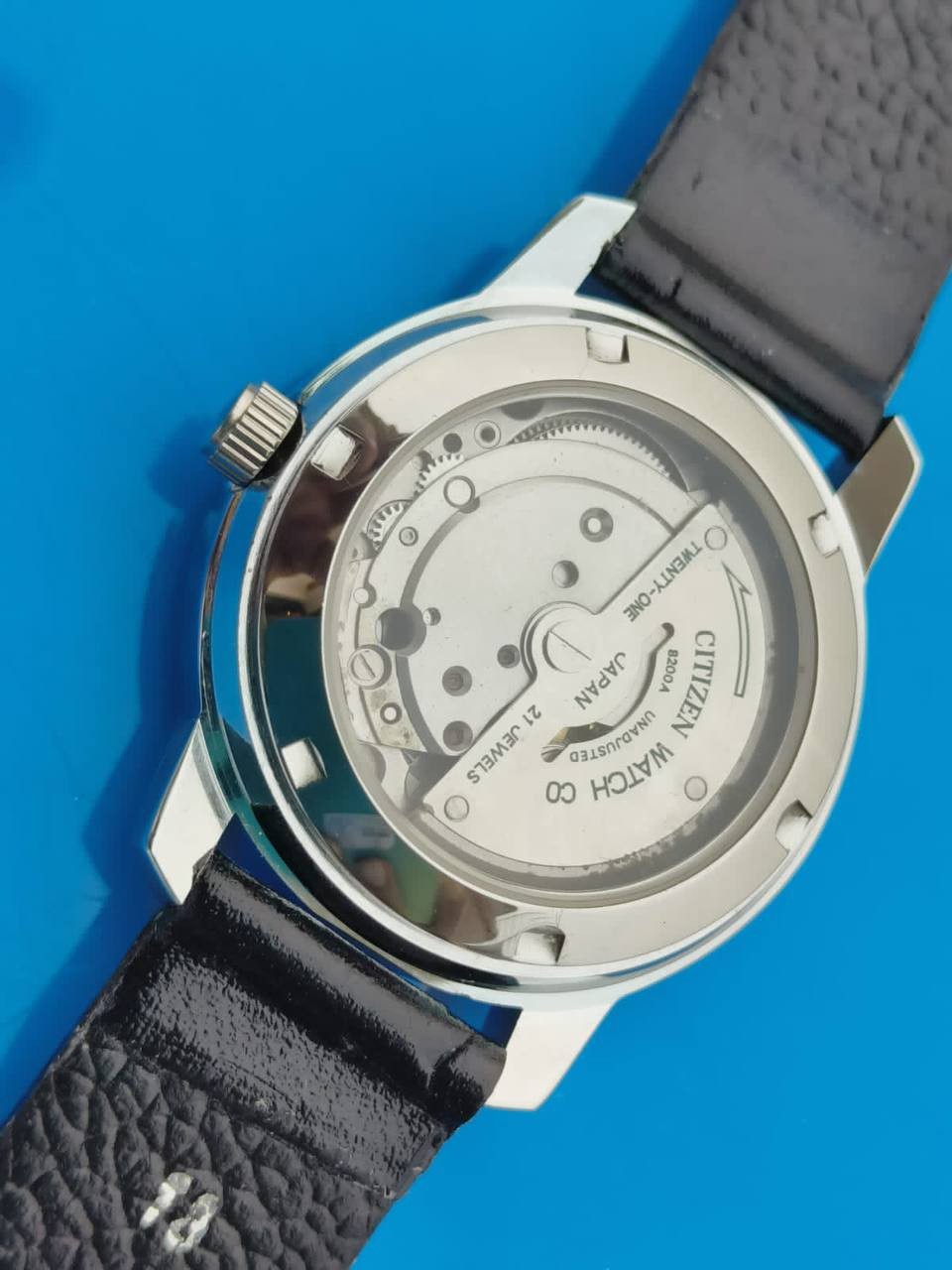 Refurbished Citizen White Dial Vintage Movemen Men’s Watch Exhibition Back 38mm