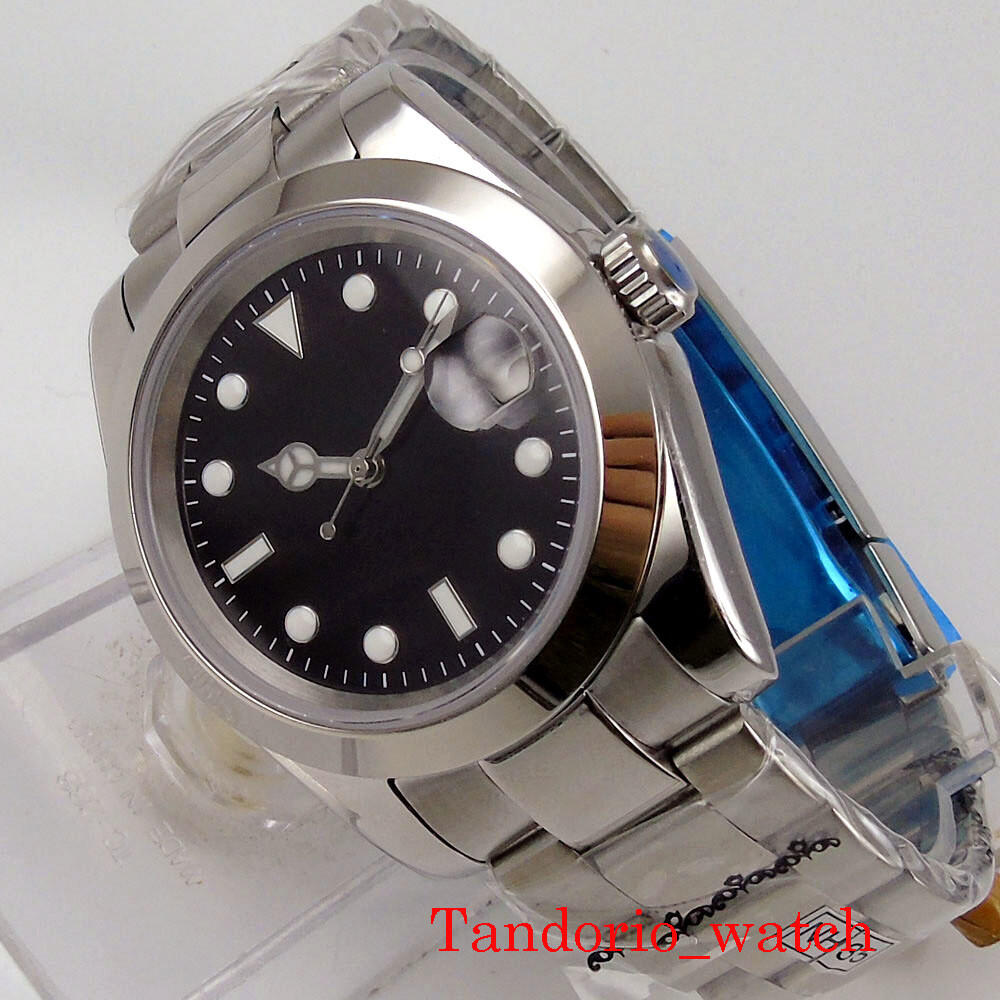 36mm/39mm Bliger NH35A PT5000 Black Dial Date Sapphire Crystal Oyster Date Lume