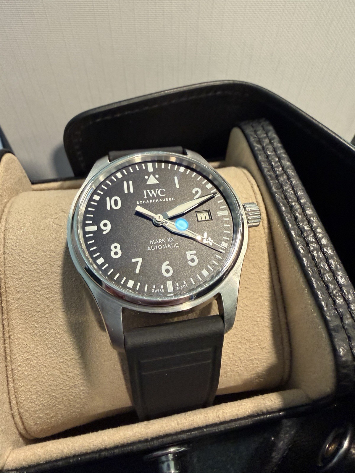 IWC Pilots Mark XX Stainless Steel Automatic 40 mm Black Watch IW328201
