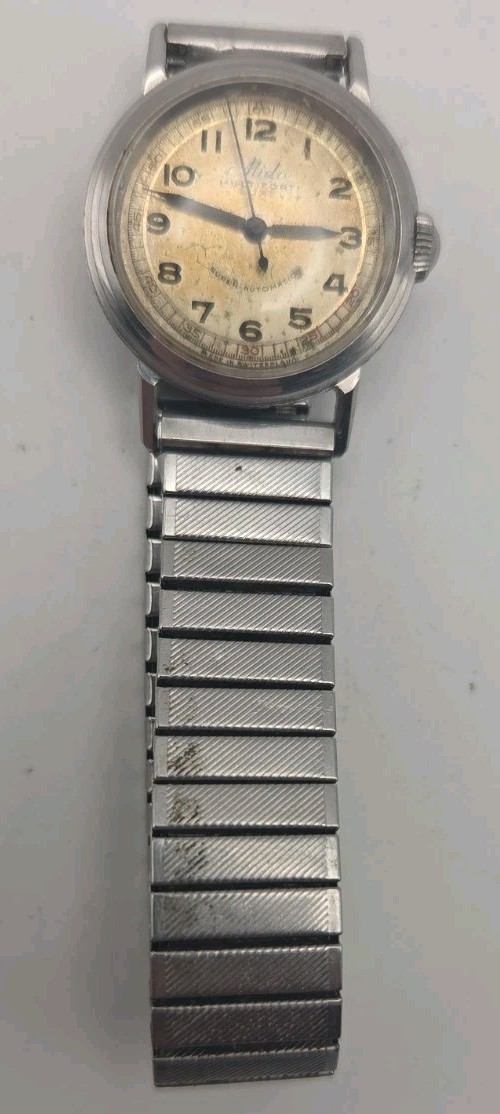 Vtg 1940-1945 Mido Multifort Luxe 30mm Super Automatic Swiss Watch Wilfred Isaac