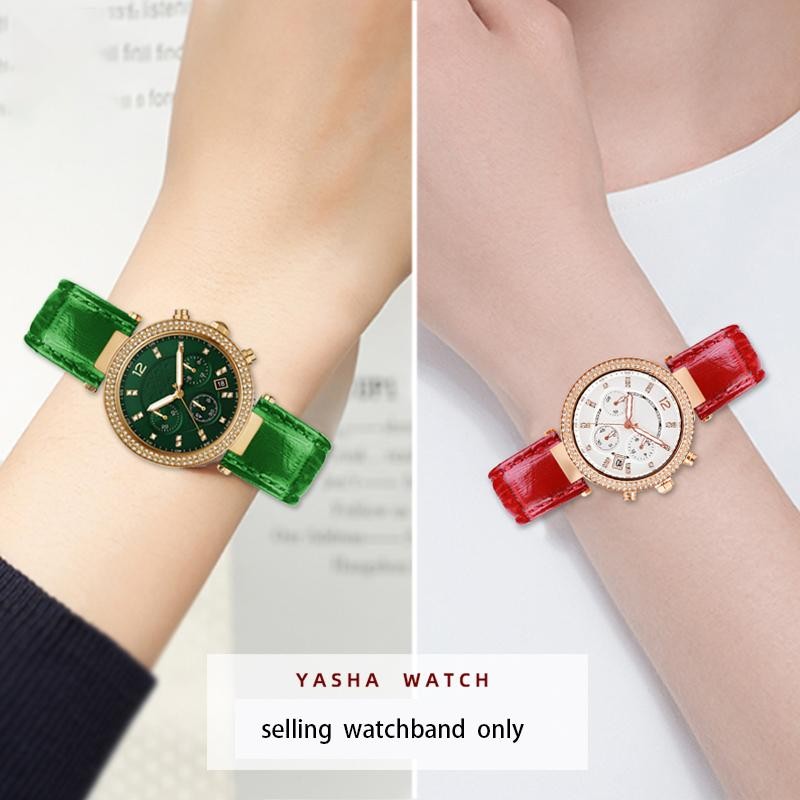 Fashion Notched Cowhide Watch Strap for Michael Kors Watch Mk6985 6986 Mk2425 /