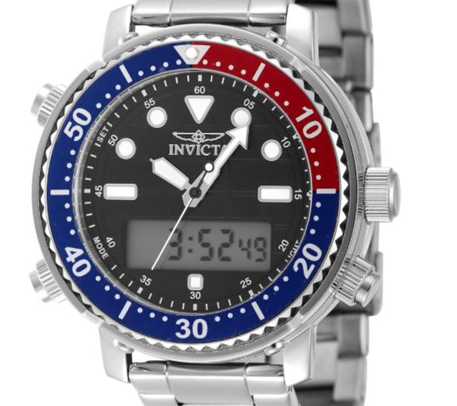 Invicta Pro Diver DigiQuartz Men’s Watch – 46.5mm, Steel (48371)