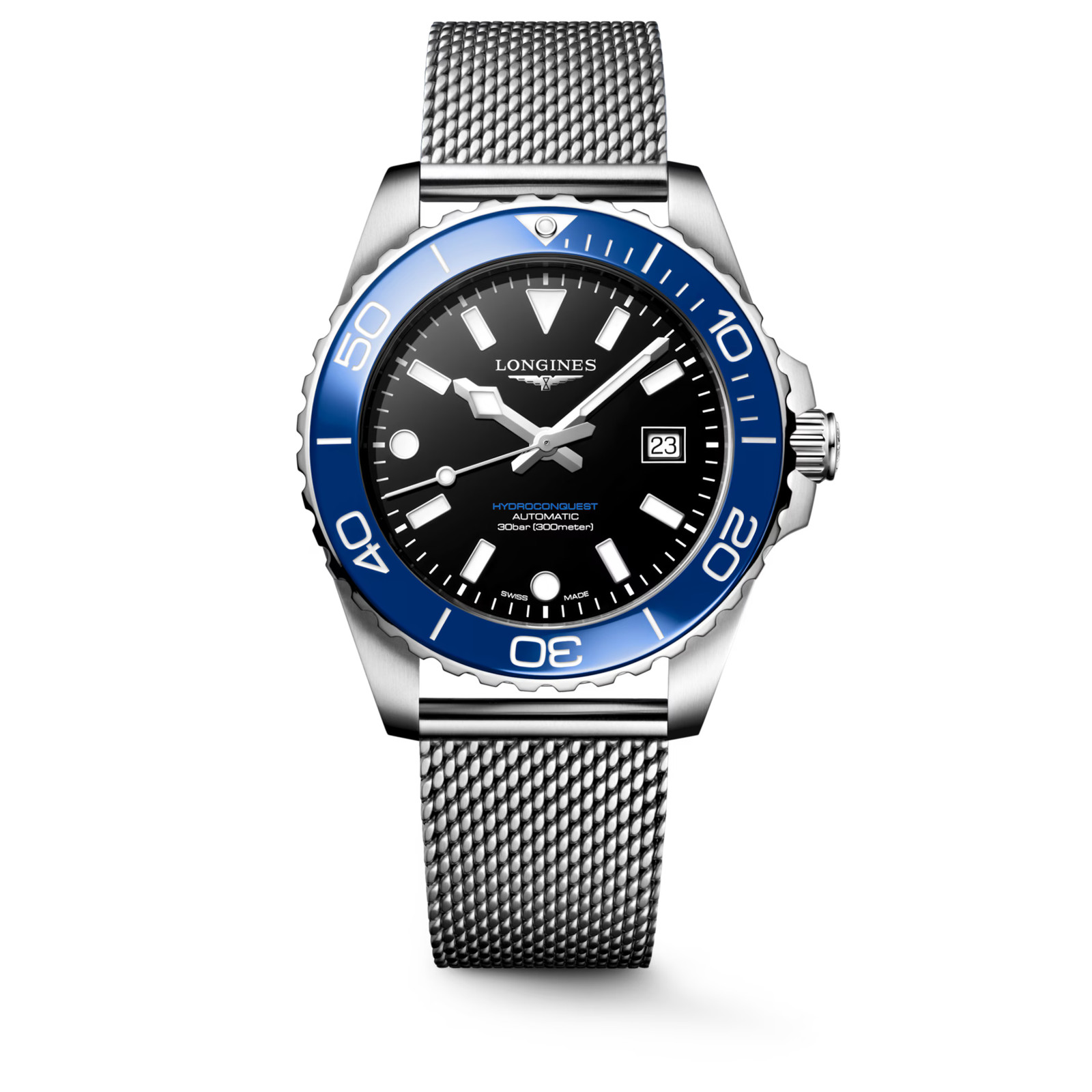 NEW Longines Hydroconquest 42mm stainless steel and ceramic bezel L3.788.4.90.6