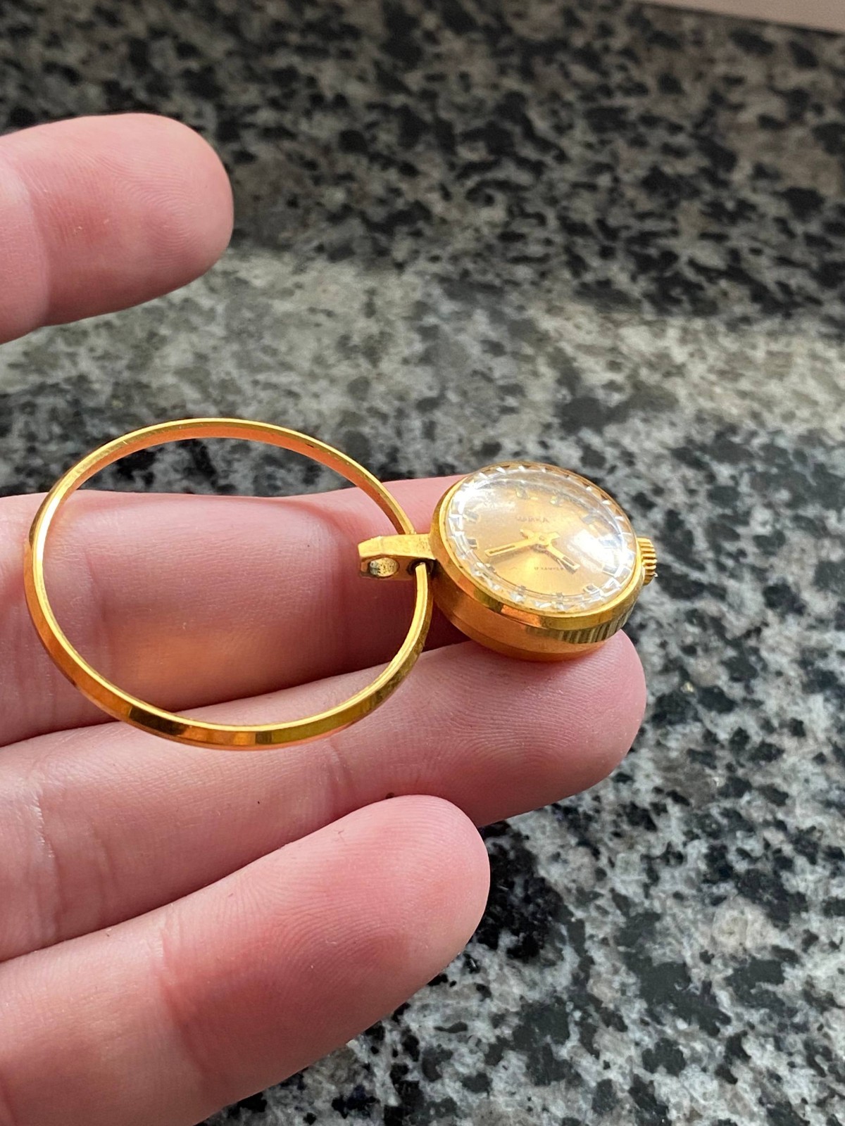 Vintage Chaika Watch Coulomb Women Soviet mechanical Wristwach Gold Plated Au- 5