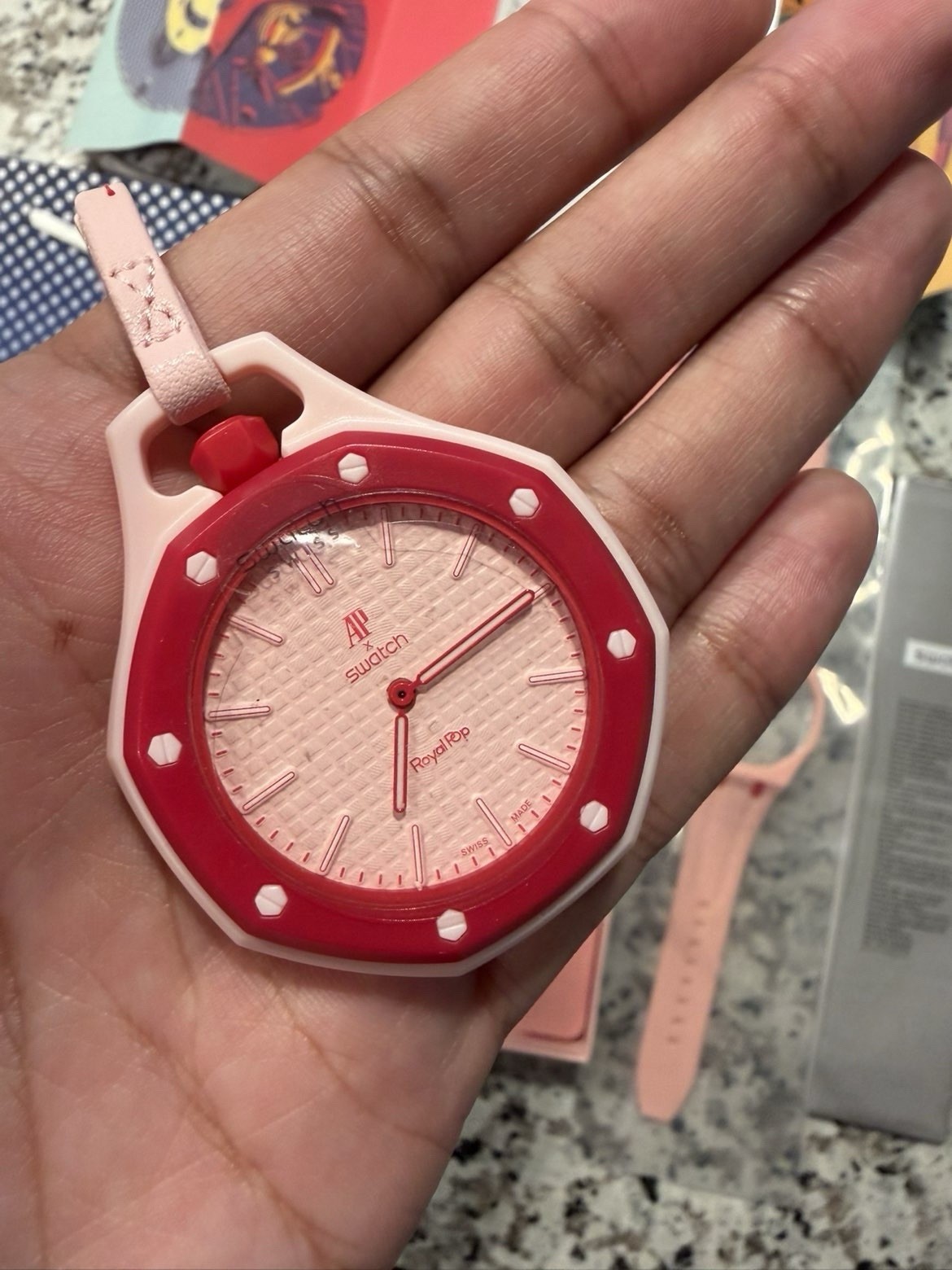 Swatch Audemars Piguet x Royal Pop Otto Rosso 41mm Quartz Pink/Red Box