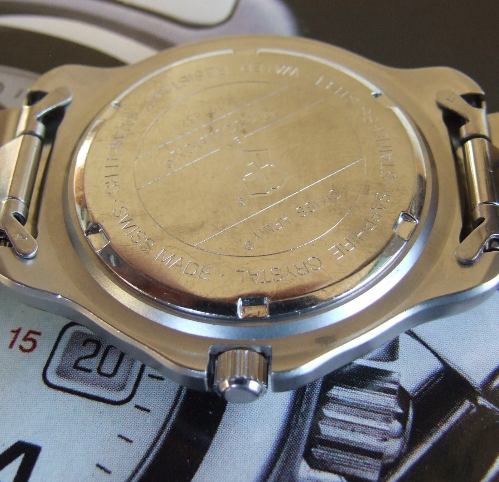 VictorINOX SWISS ARMY+ClaSSiC Mens OFFICERS 1884+Sapphire+40mm+SS BRACELET=SWEET