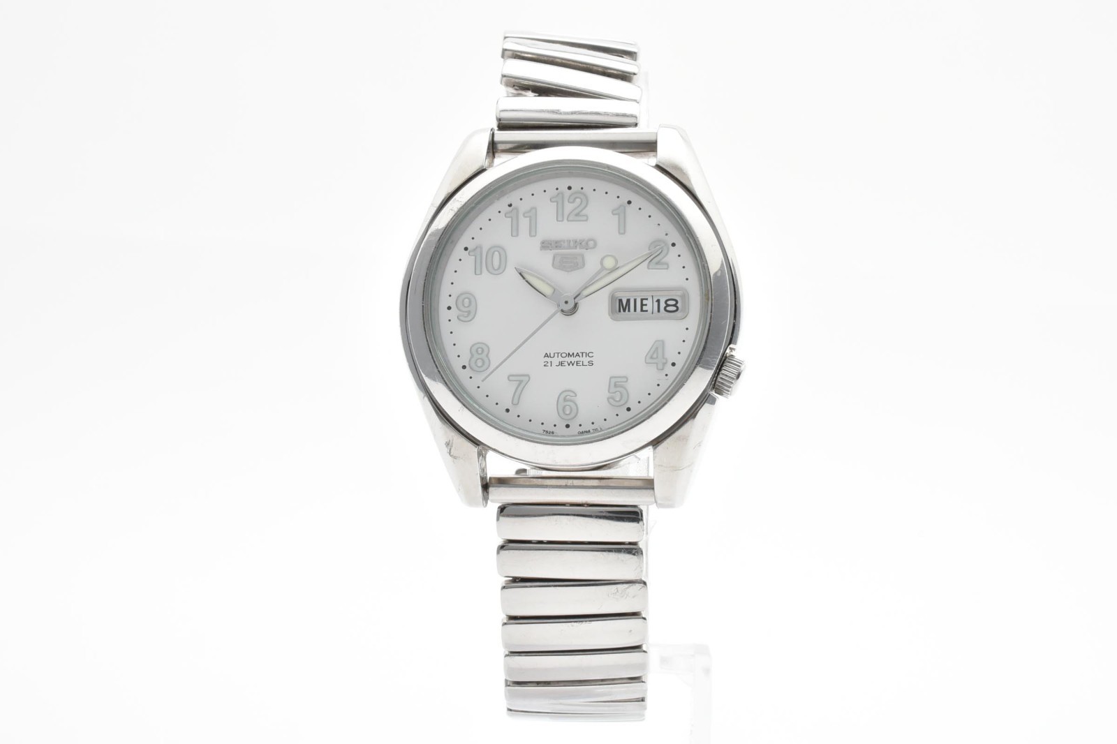 [EXC+5] Seiko 5 Sports 7S26-01V0 Automatic White Dial Arabic 36mm Men’s Watch JP