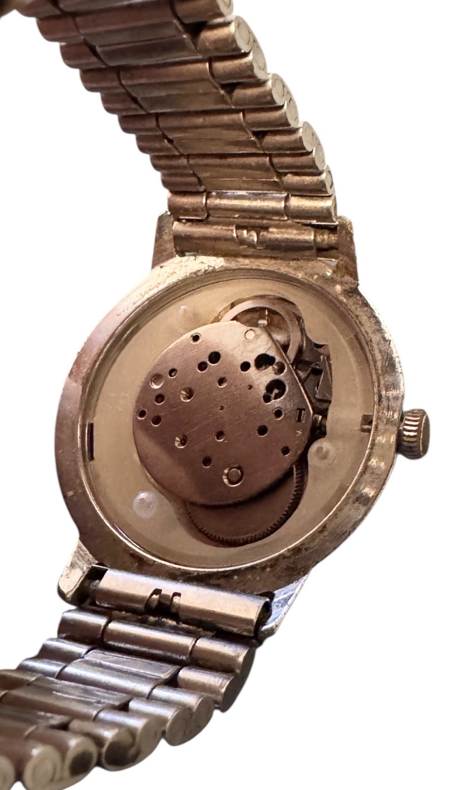 Vintage 36mm Marlin Timex 1975 Linen Dial Textured Mechanical watch + Case Runs
