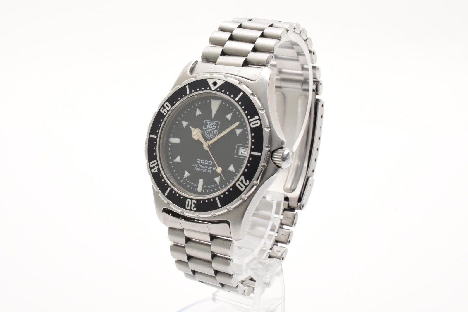 TAG Heuer Professional 973.006 Black Dial Quartz Diver Men’s Watch 200M Vintage