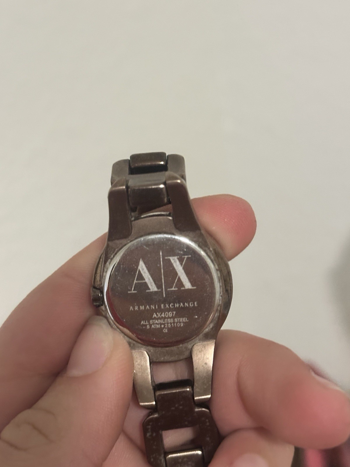 Armani Exchange AX4007 Women’s Quartz Analog Brown SS Bracelet Watch 50m