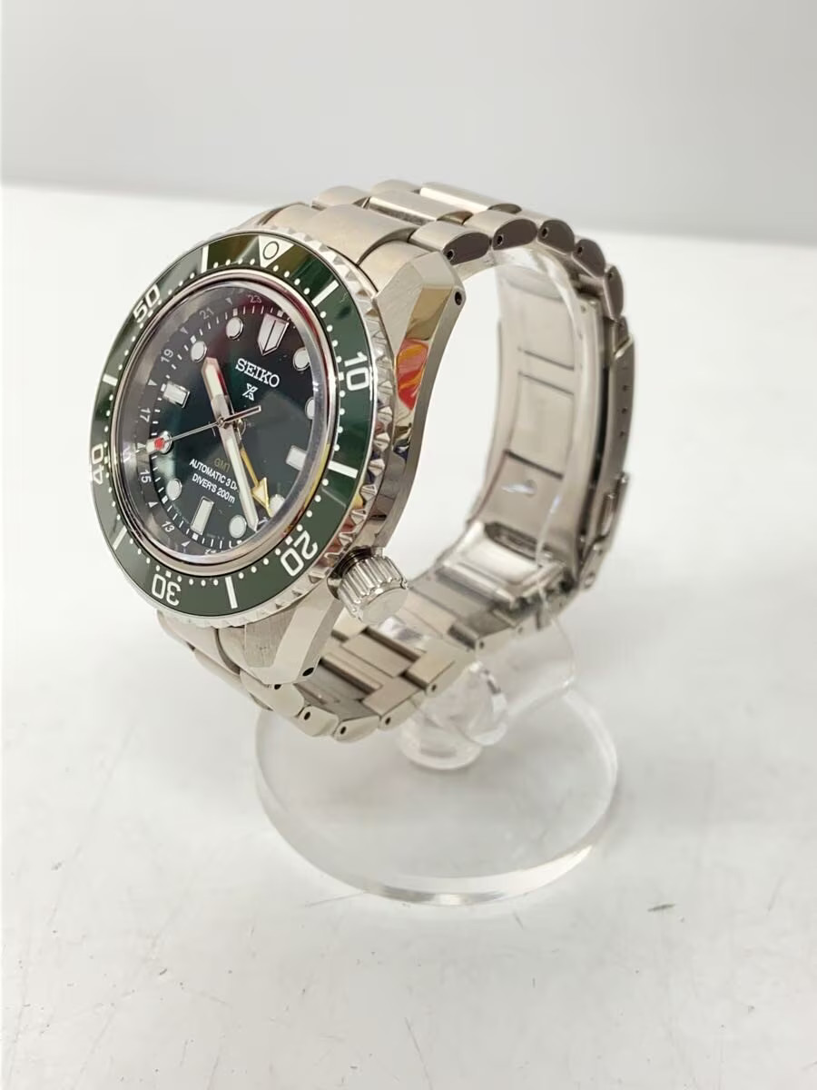 SEIKO Automatic Watch Analog 6R54 00D0 Green Silver With Box
