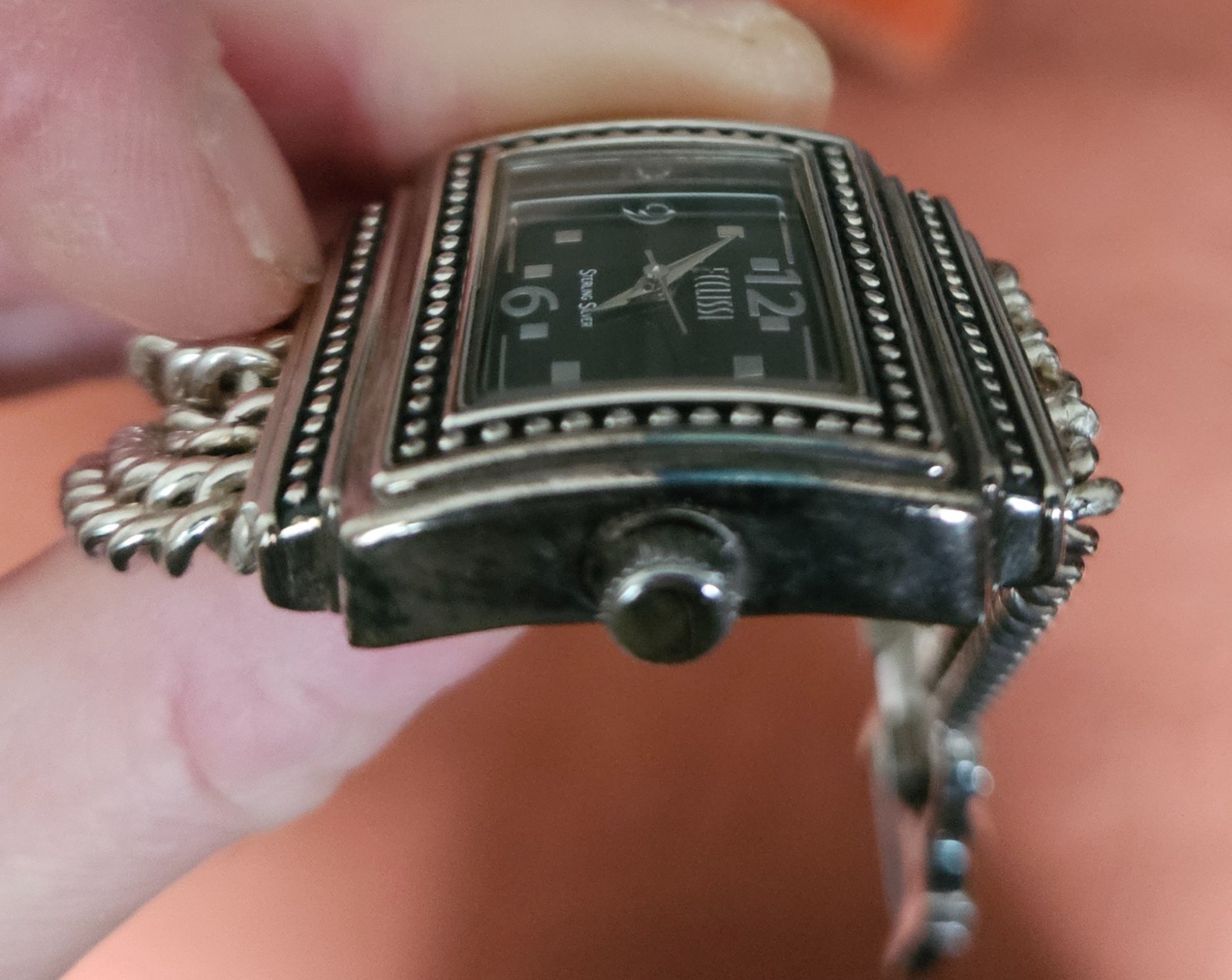 Sterling Silver 4 Strand Art Deco Wrist Watch Ecclissi # 33612