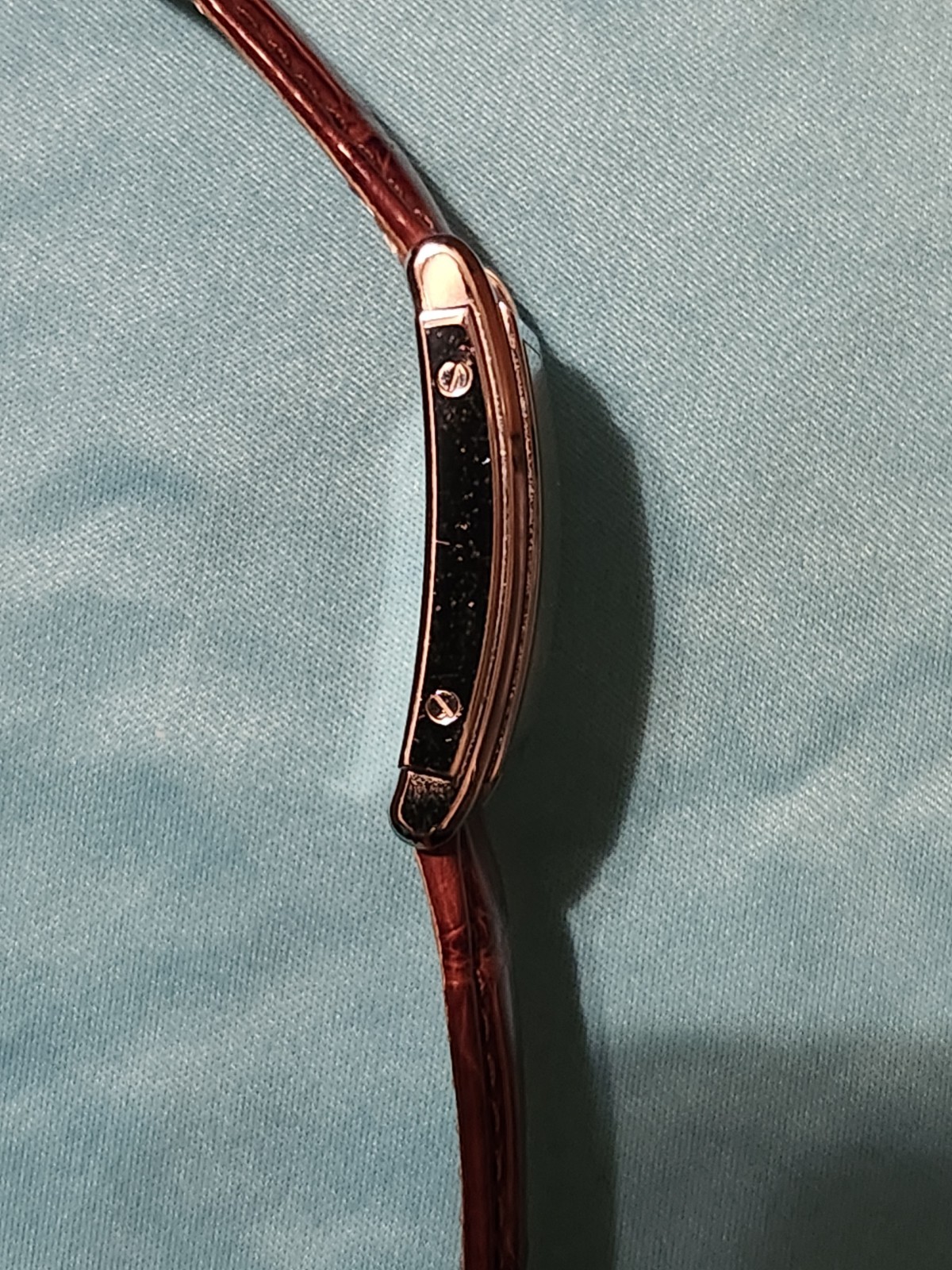 Tiffany’s Grand Ladies’ Swiss Made Quartz Watch Bronze Dial Crocodile Strap