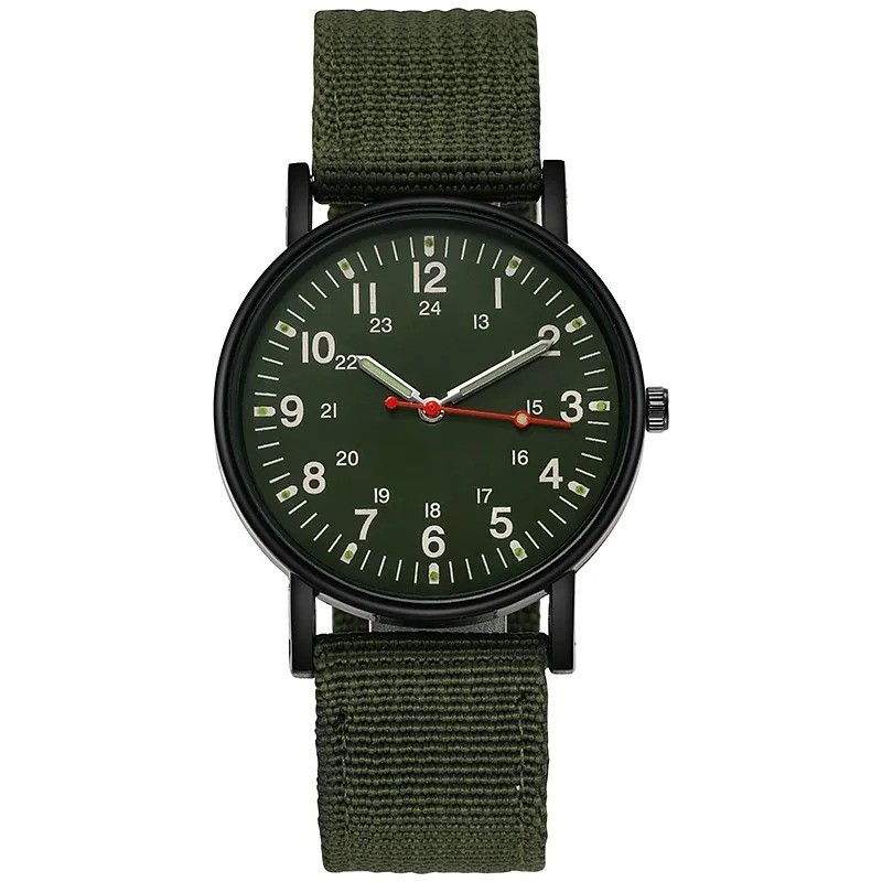 Military Watch Army Durable Luminous Man Wristwatch 12Hours Dial Nylon Strap USA