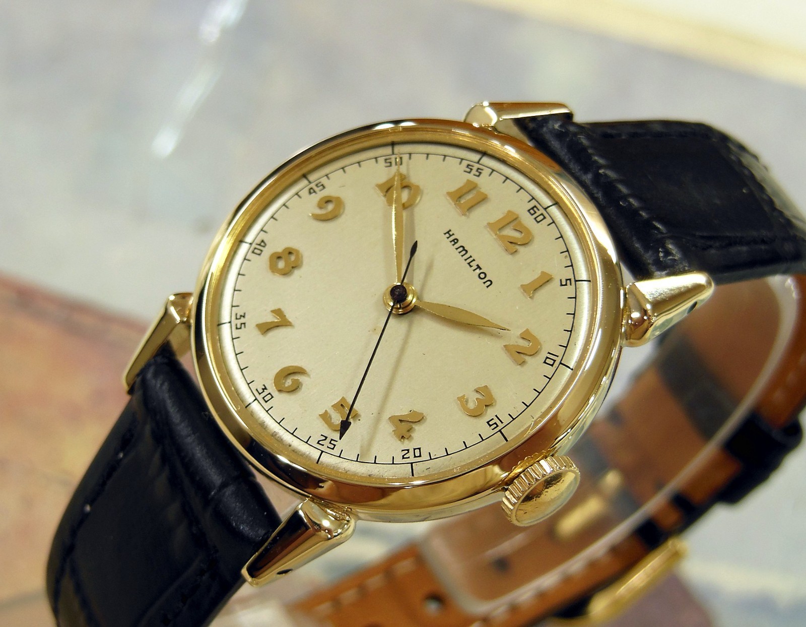 1951 Vintage HAMILTON SECOMETER B, Stunning SILVER Dial, Serviced, warranty