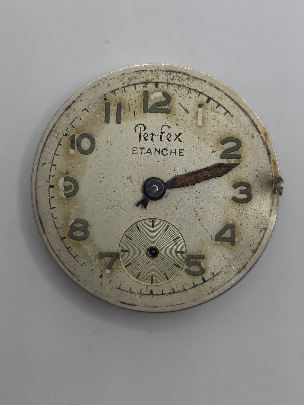 Vintage Perfex Watch Movement Cal. 233 cupillard From 1930 Good Balance Parts