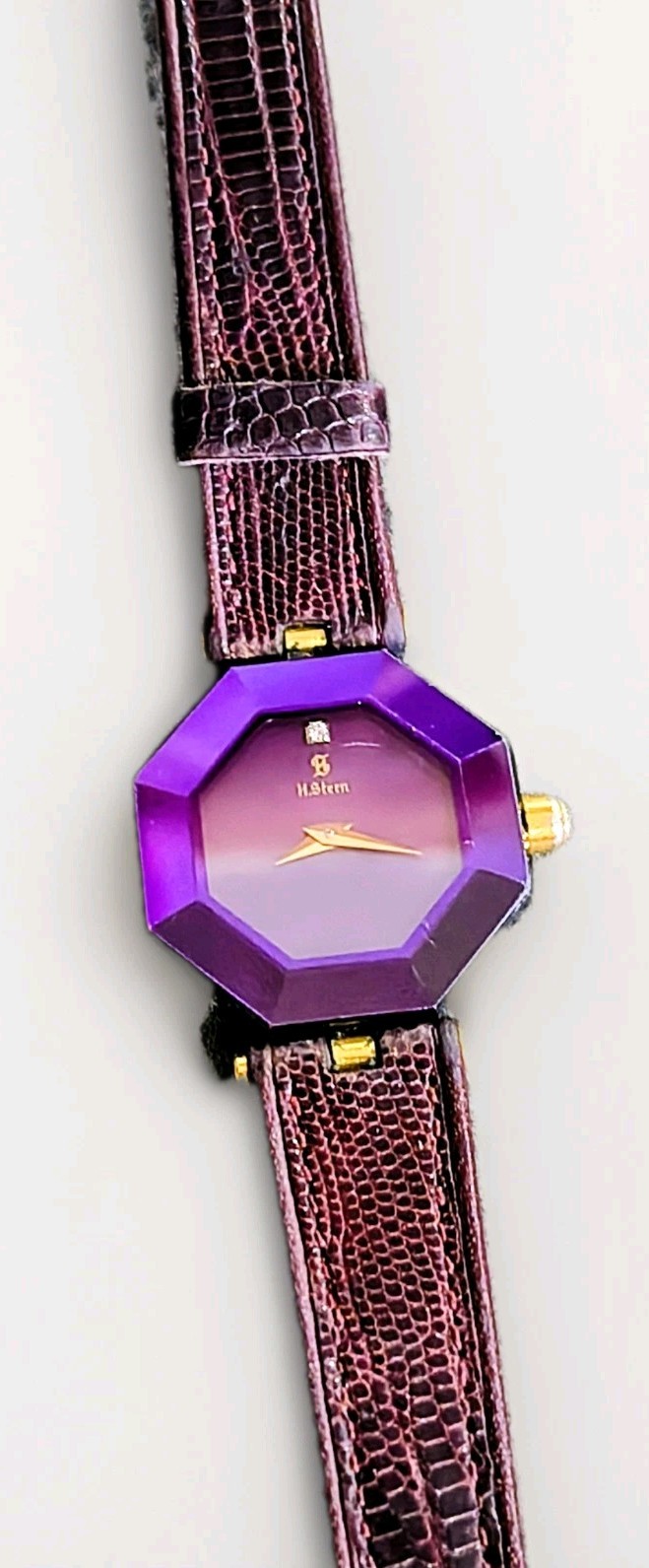 🔥H.Stern Sapphire Safira 18 K Gold Quartz Diamond Ladies Watch Leather Band🔥