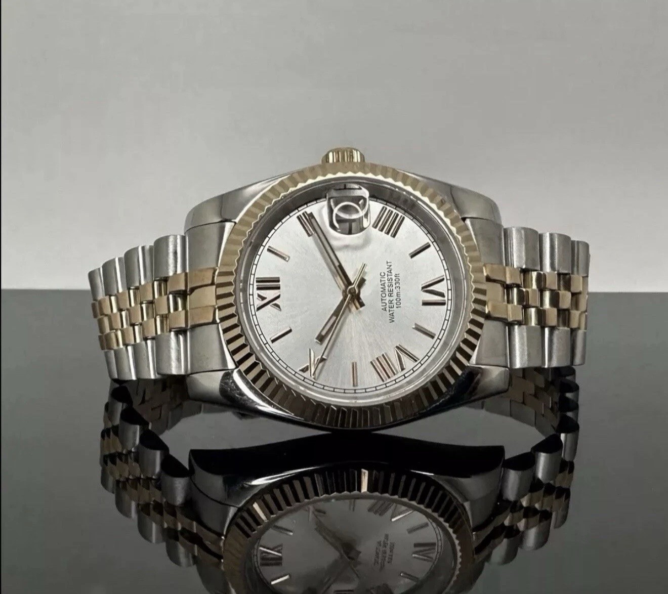 Custom 36mm Two Tone Rose Gold DJ Style Jubilee w/NH35 Automatic Movement