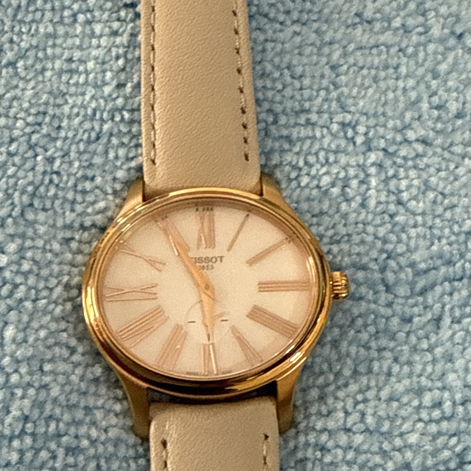 TISSOT BELLA ORA ROSE GOLD PVD OVAL CASE LADIES WATCH T103.310.36.113.01