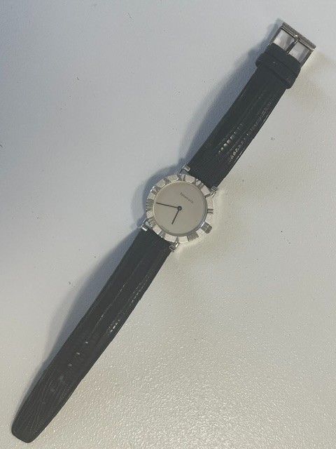 Tiffany & Co Atlas Solid 925 Silver Swiss Made Quartz Men 31mm Watch