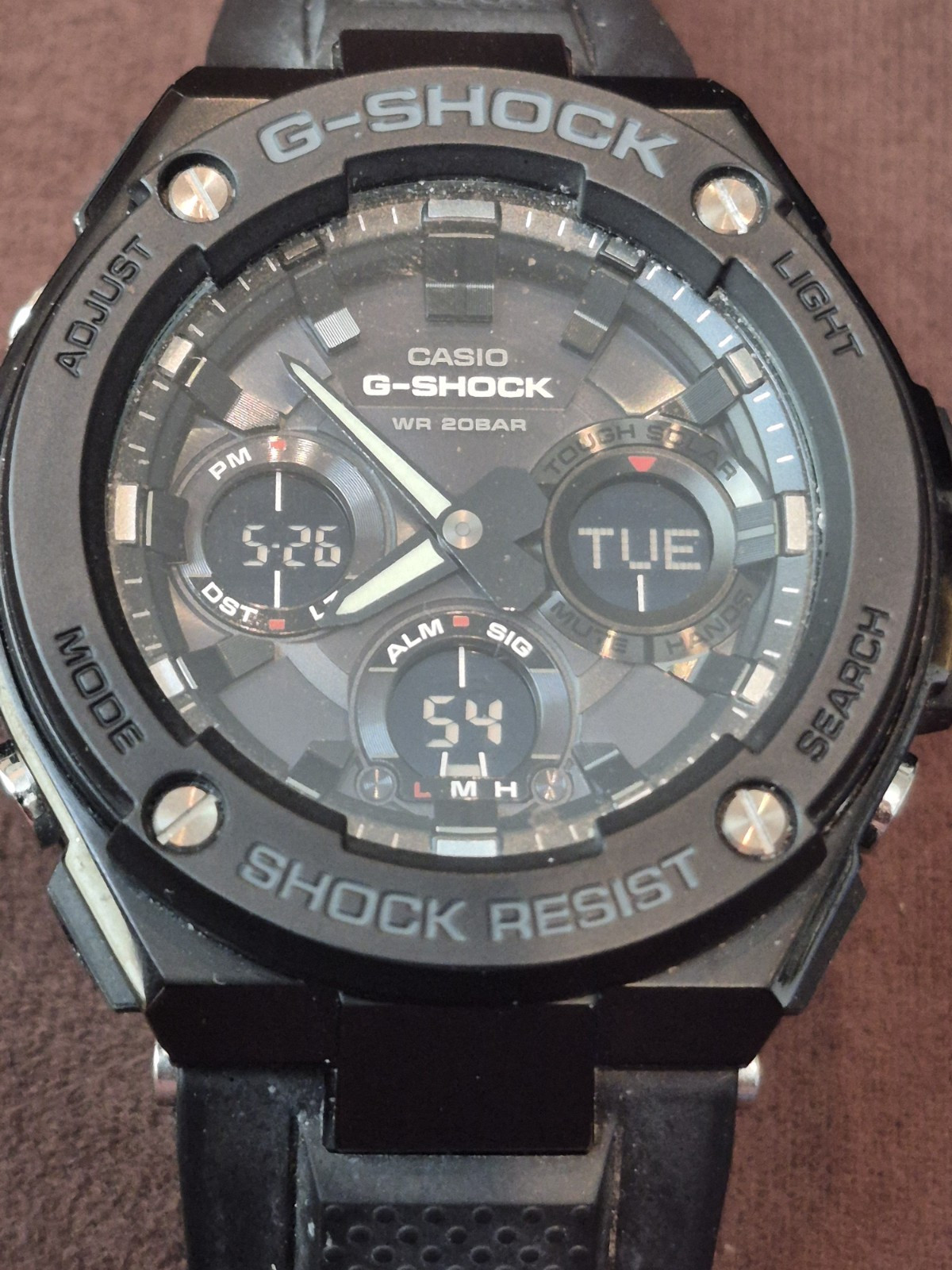 Casio G-SHOCK GST-S100G Analog-Digital Quartz 200m Black Resin Strap