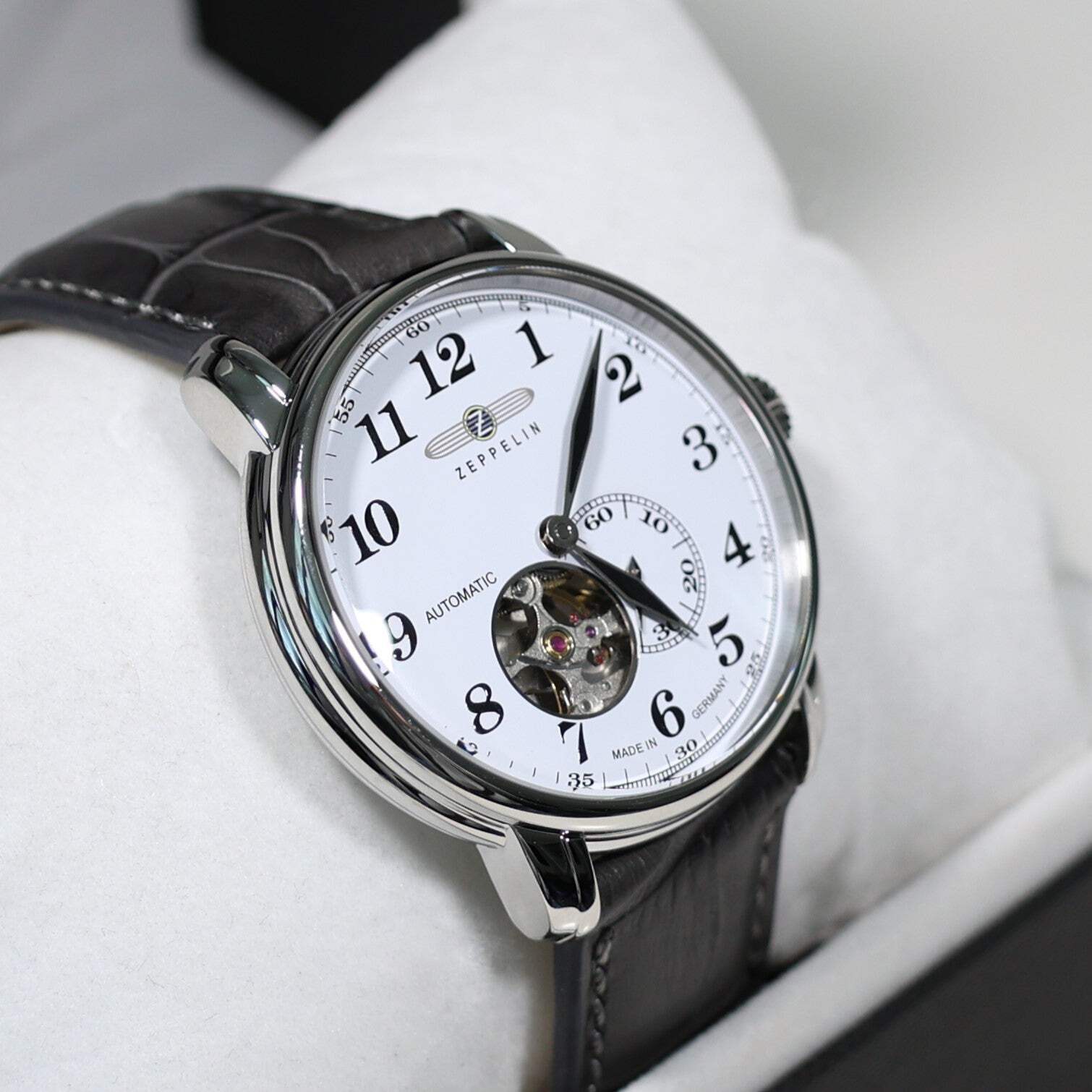 Zeppelin LZ127 Graf Zeppelin Automatic Men’s Skeleton White Dial Watch 7666-1
