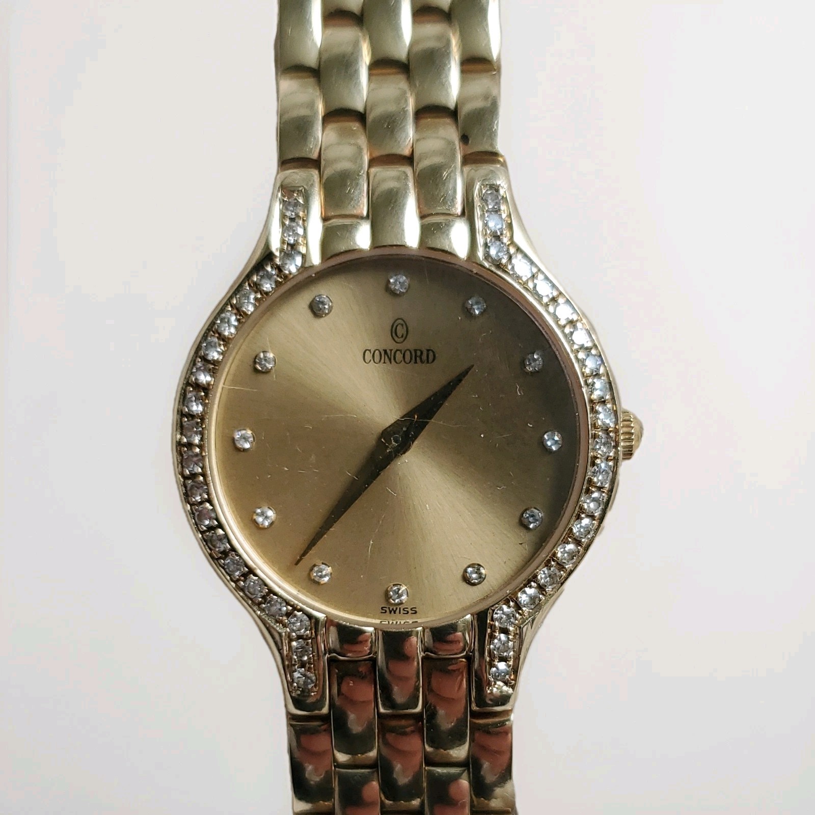 ​Ladies Concord 14K Gold Diamond Watch Vintage 29-62-26 Solid Gold Bracelet