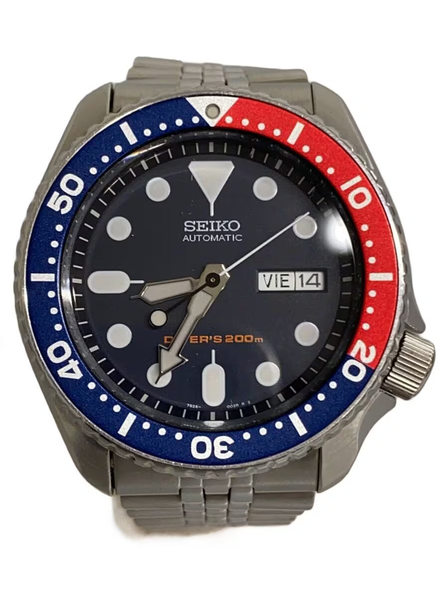 SEIKO Automatic Mechanical Watch Analog NVY SLV 7S26 0020