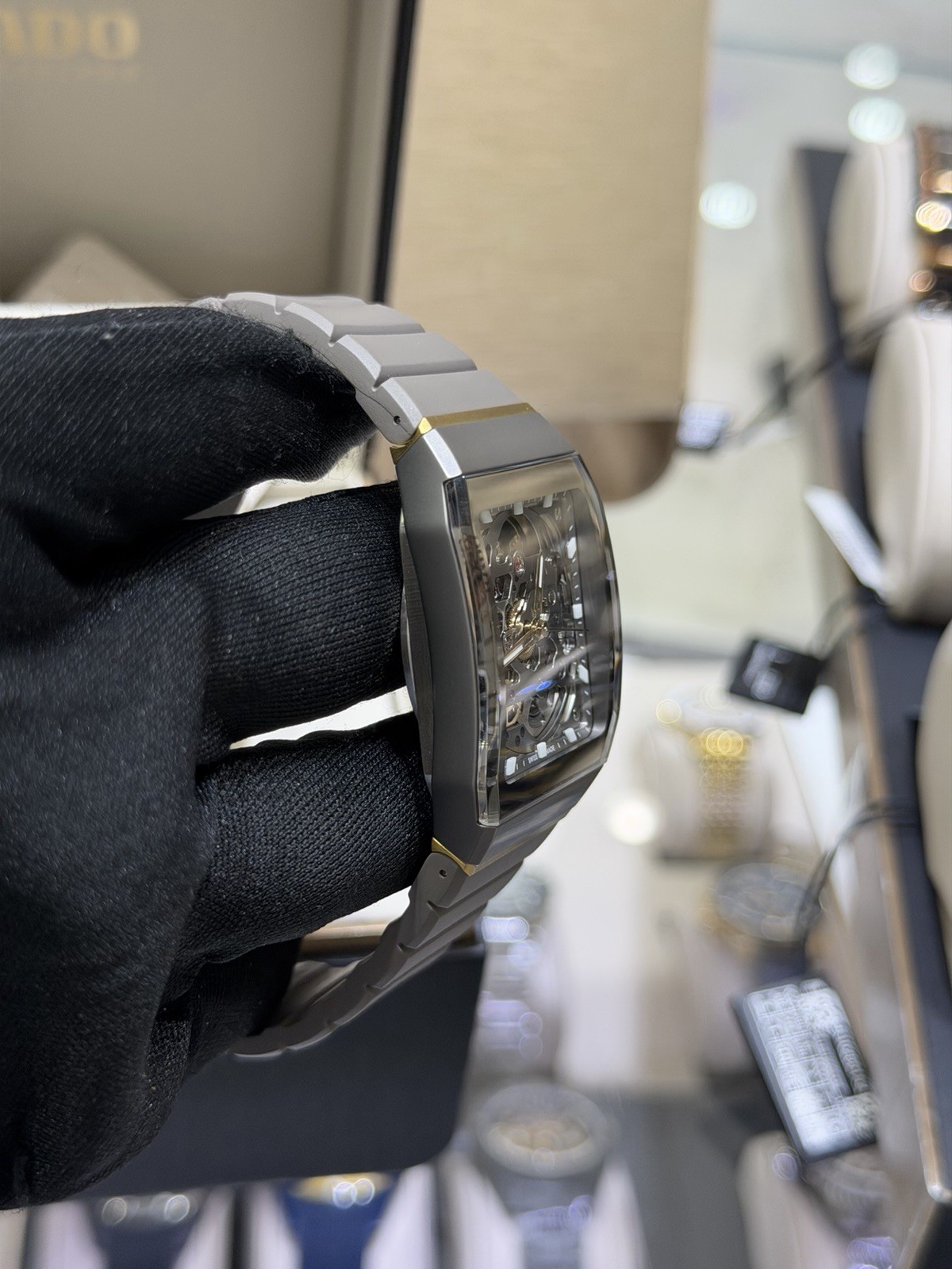 New Rado Anatom Automatic Skeleton Gray Dial Rubber Strap Unisex Watch R10206109