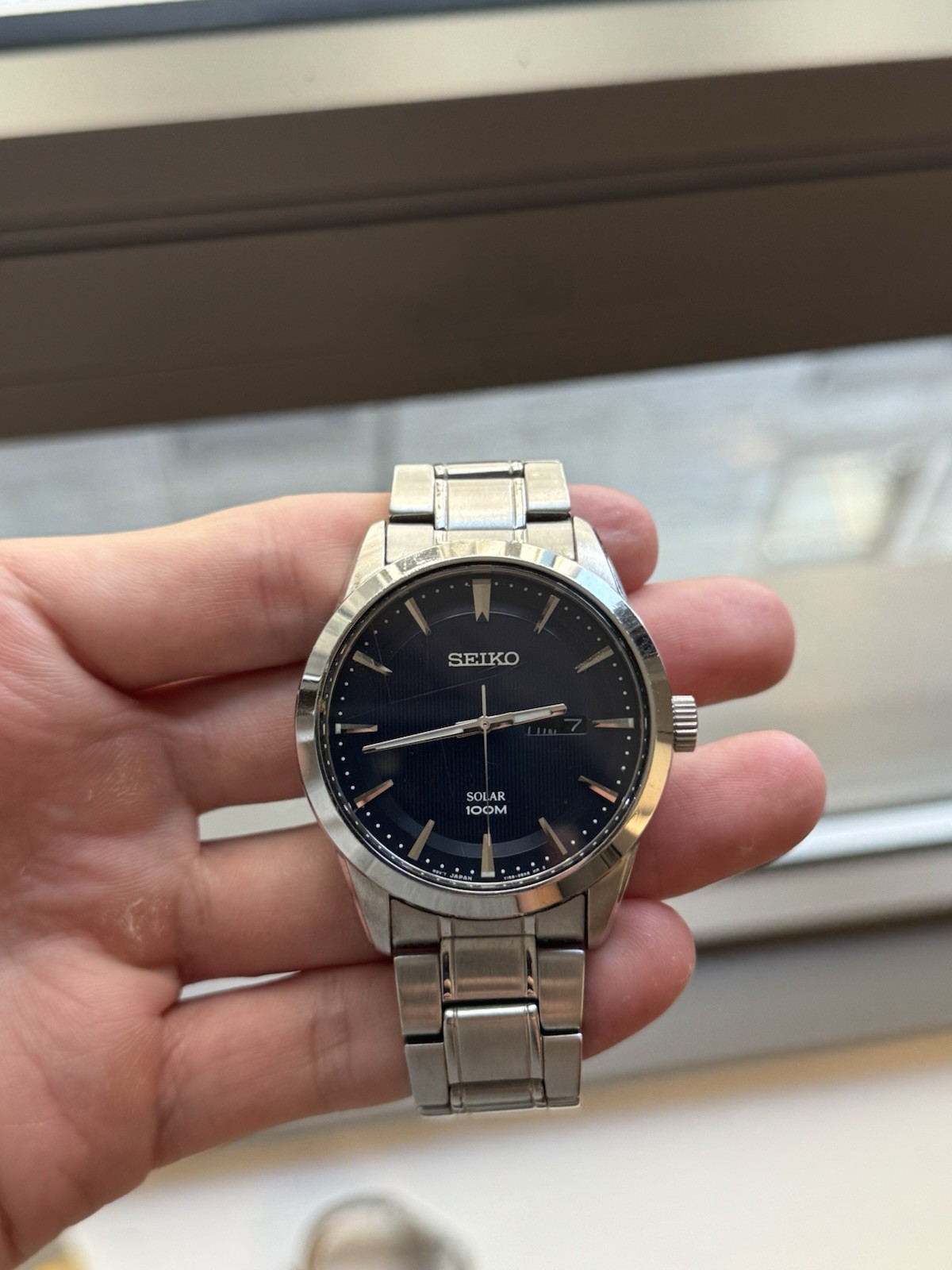 Seiko Solar Blue Men’s Watch SNE361 Solar Powered